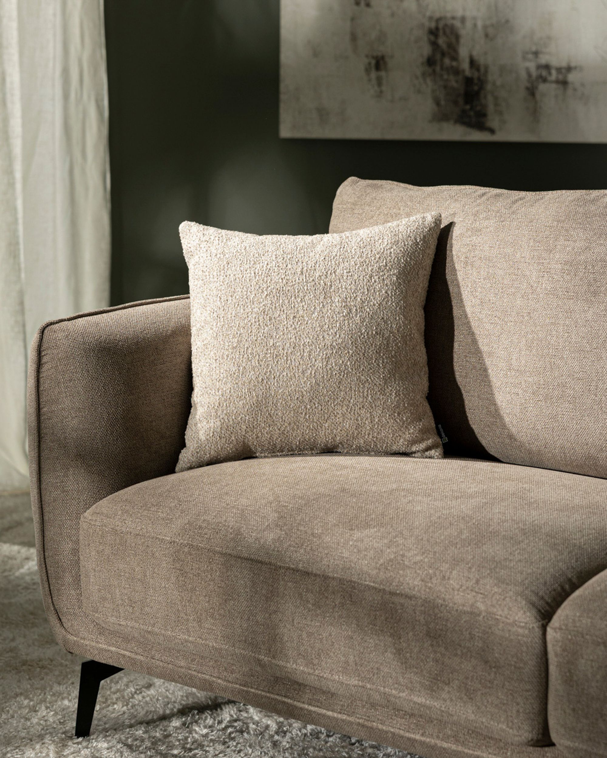 Putetrekk Kinga farge beige stoff grov (hover)