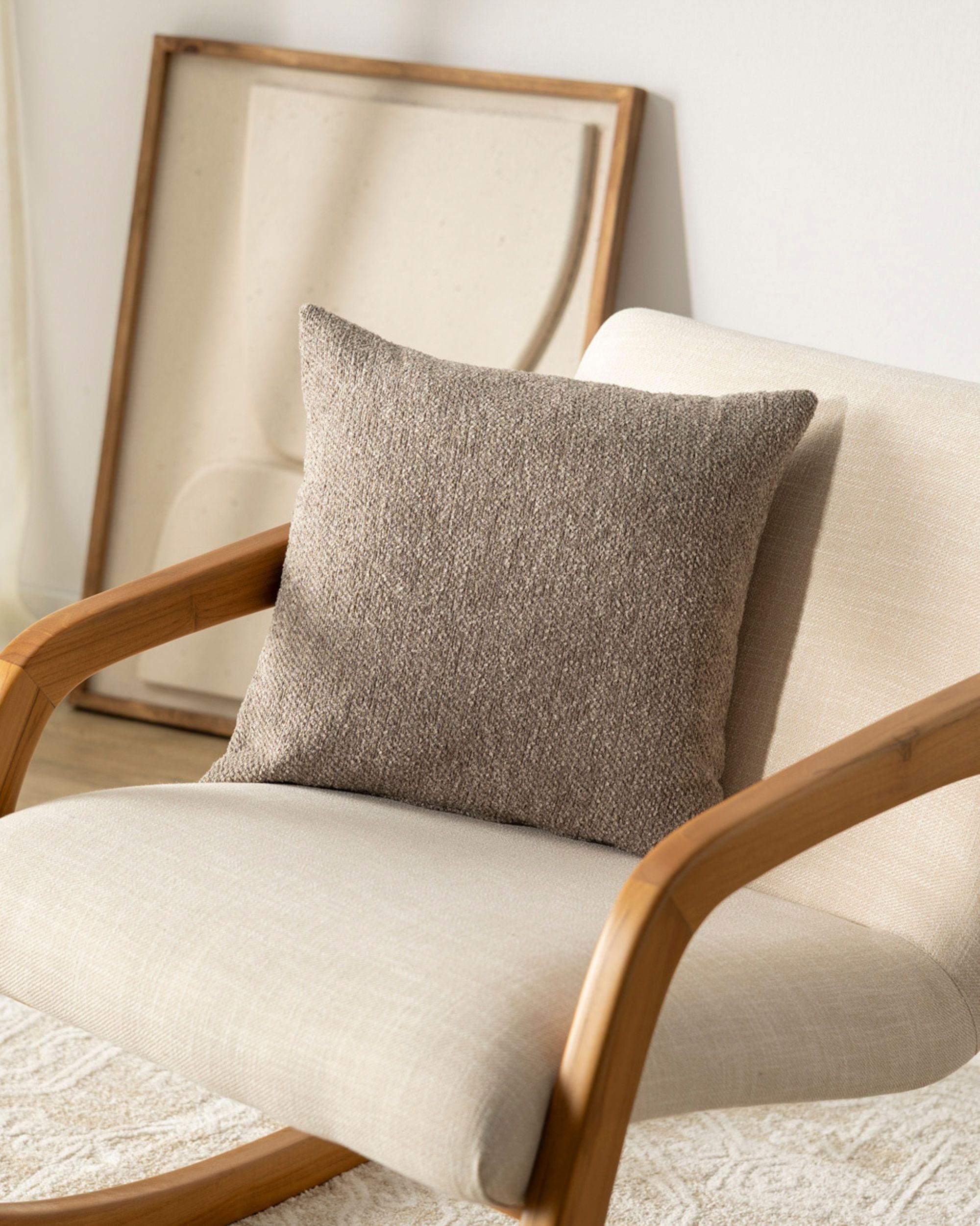 Putetrekk Kinga farge beige stoff grov (hover)
