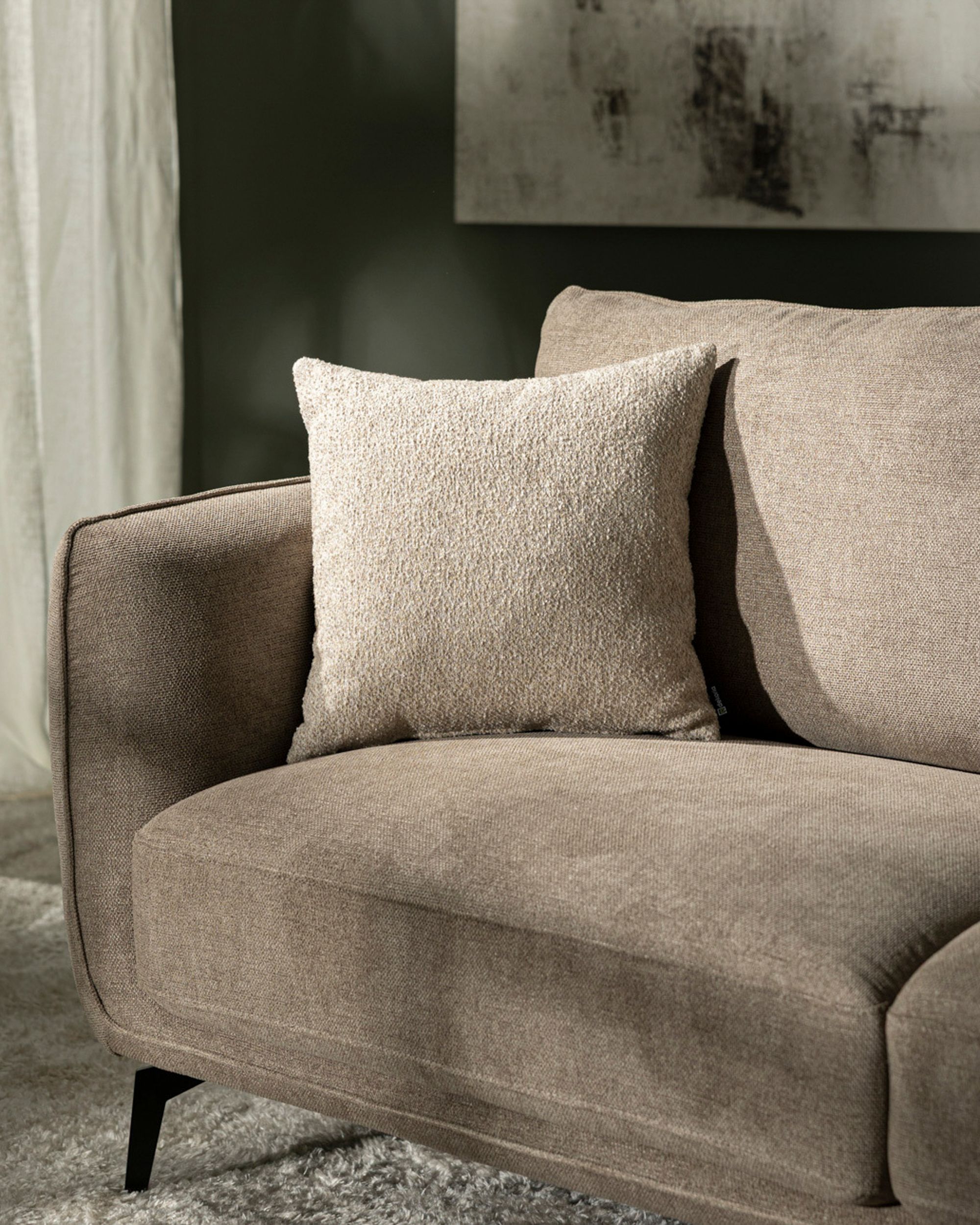 Putetrekk Kinga farge beige stoff grov (hover)
