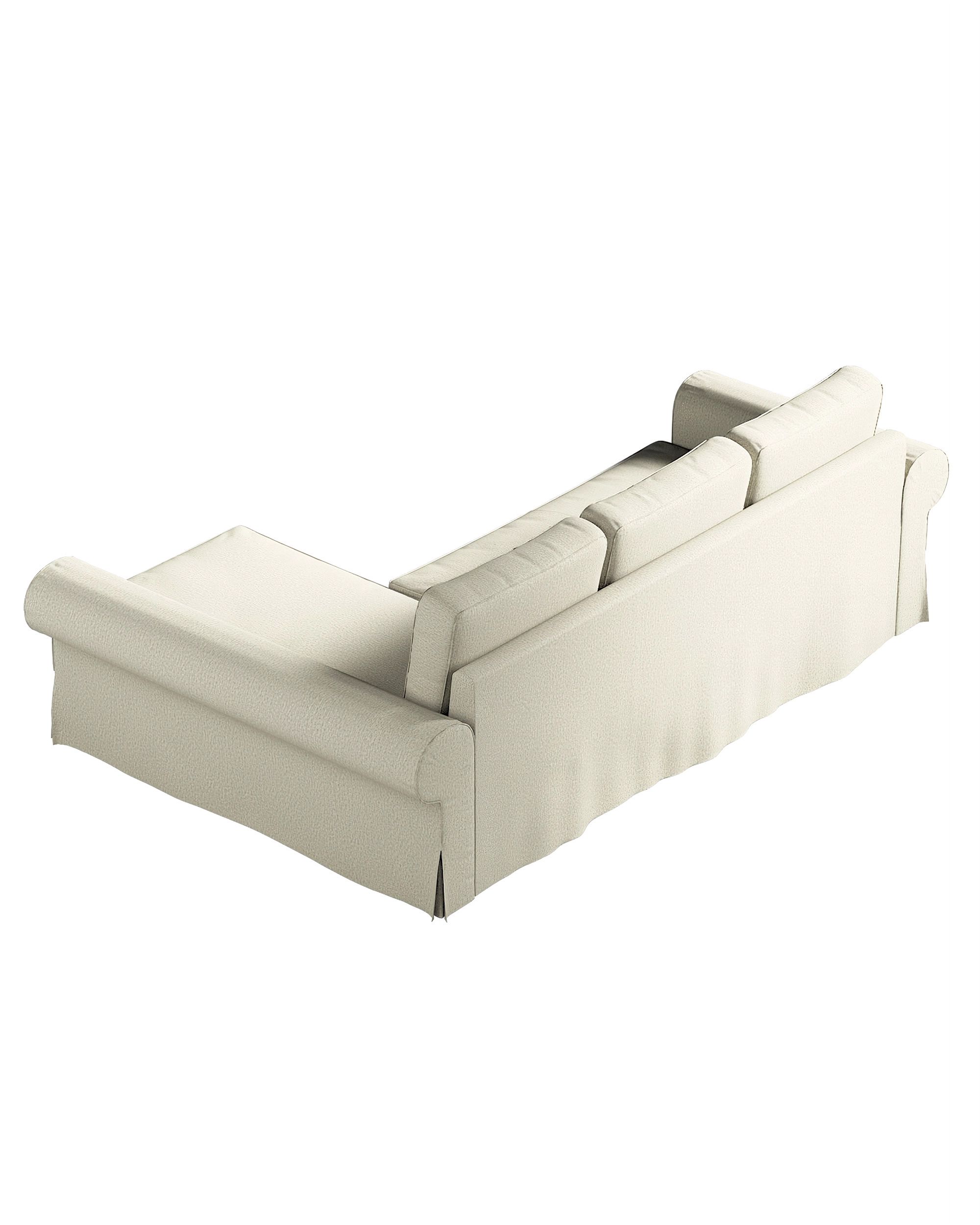 Backabro trekk 3 seter sovesofa med sjeselong Høyre og venstre farge beige stoff grov (hover)