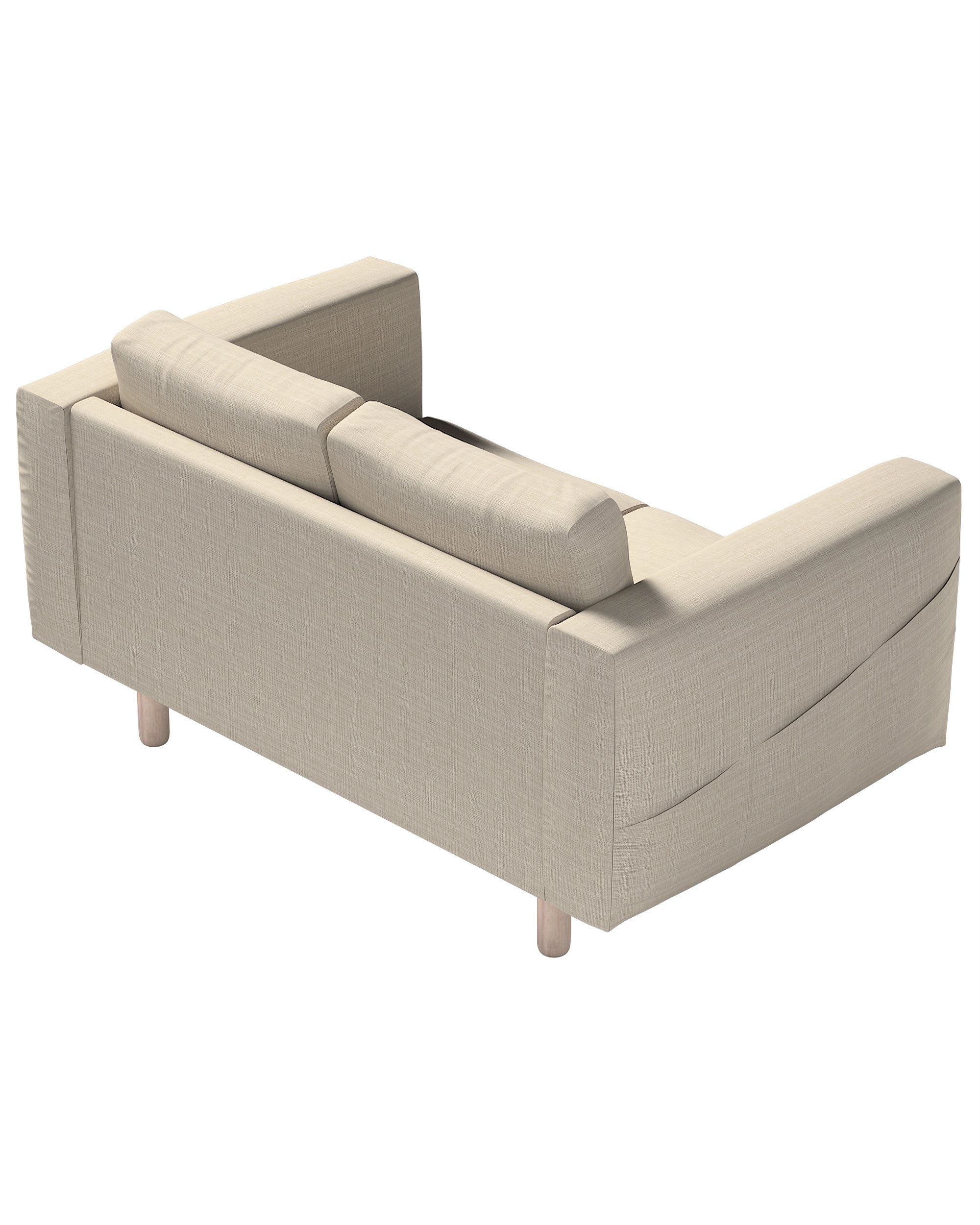 Norsborg trekk 2 seter farge beige stoff grov (hover)