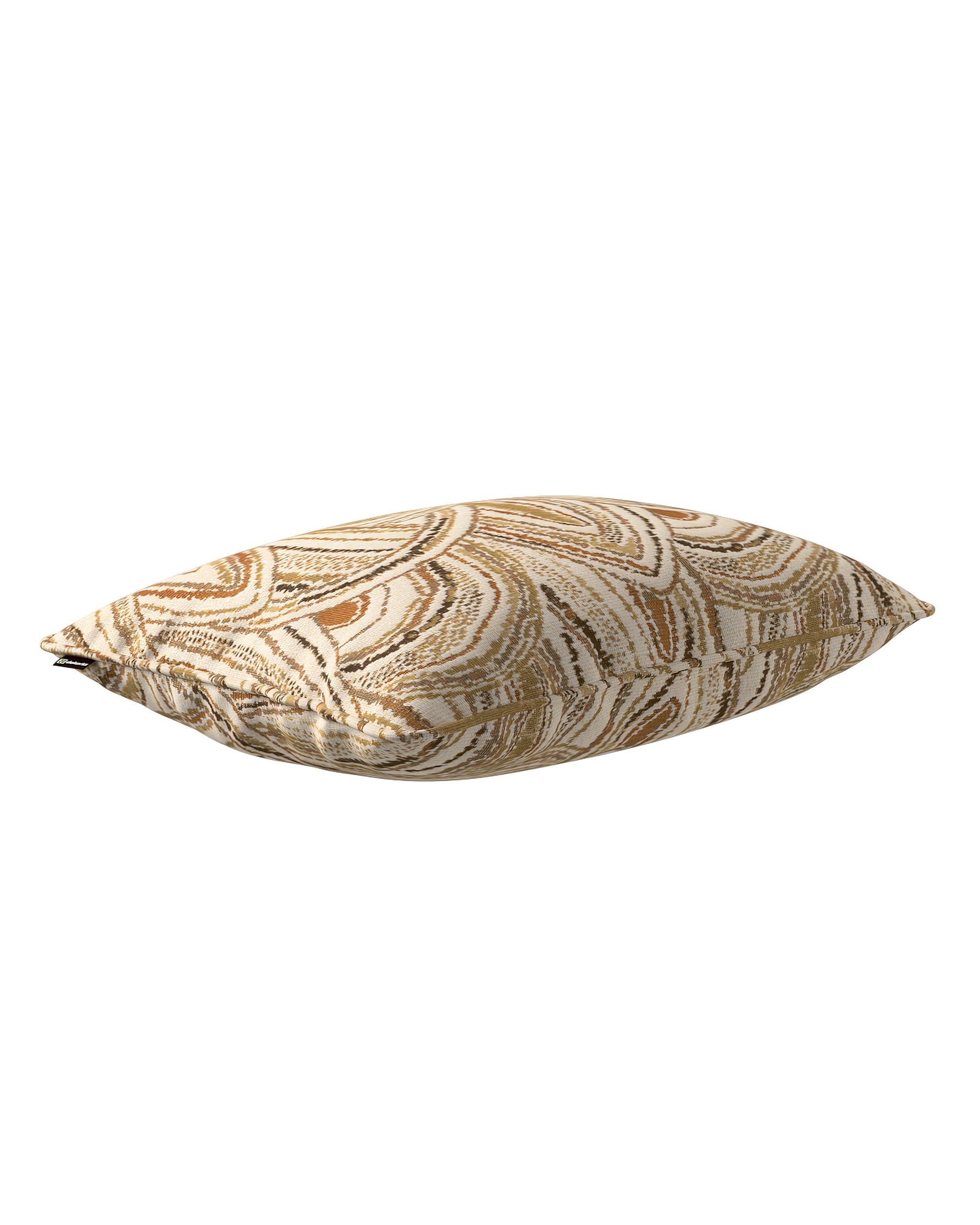 Putetrekk Gabi med kant 60x40cm farge beige stoff grov, mønstret (hover)