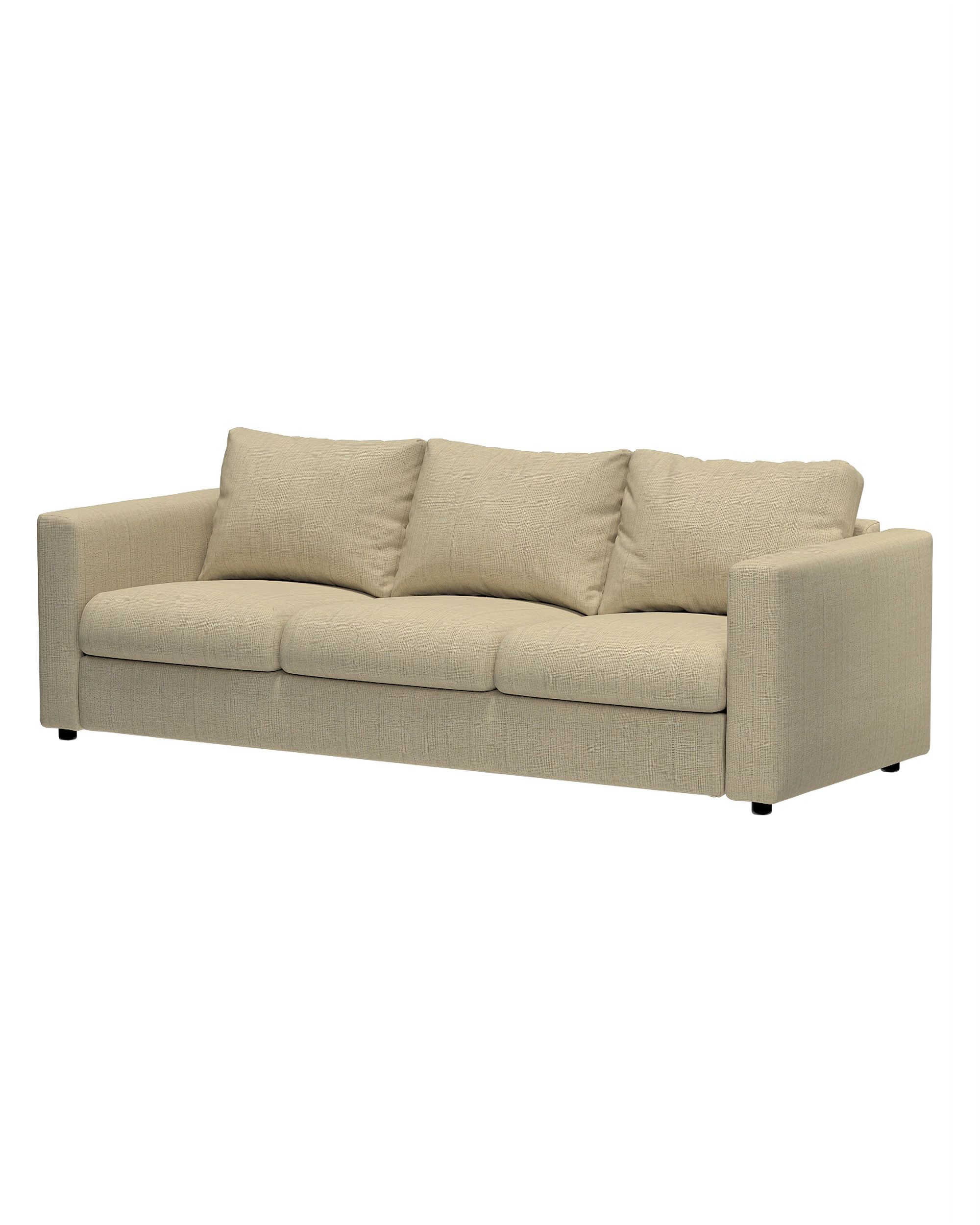 Vimle trekk 3-seters sofa u.armlene farge beige stoff grov (hover)