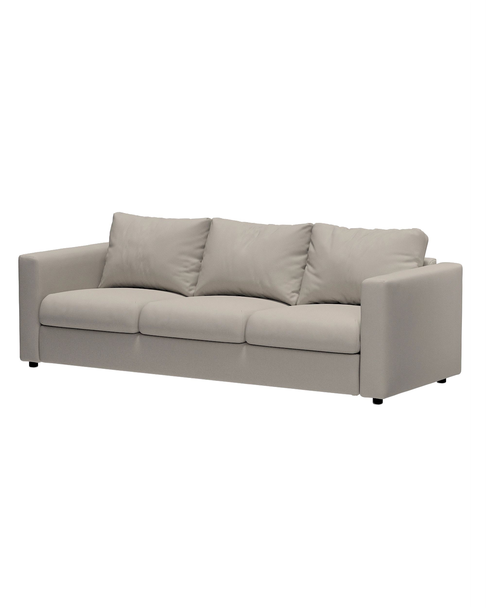 Vimle trekk 3-seters sofa u.armlene farge grå stoff grov (hover)