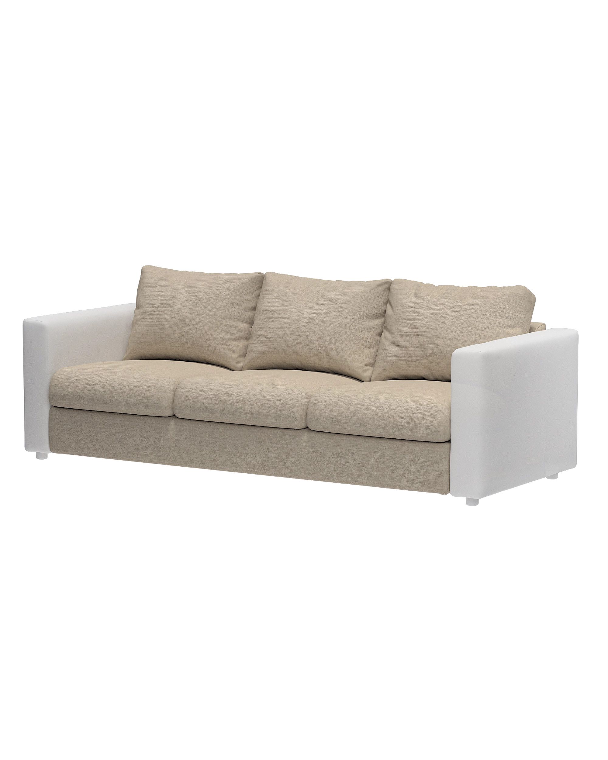 Vimle trekk 3-seters sofa u.armlene farge beige stoff grov