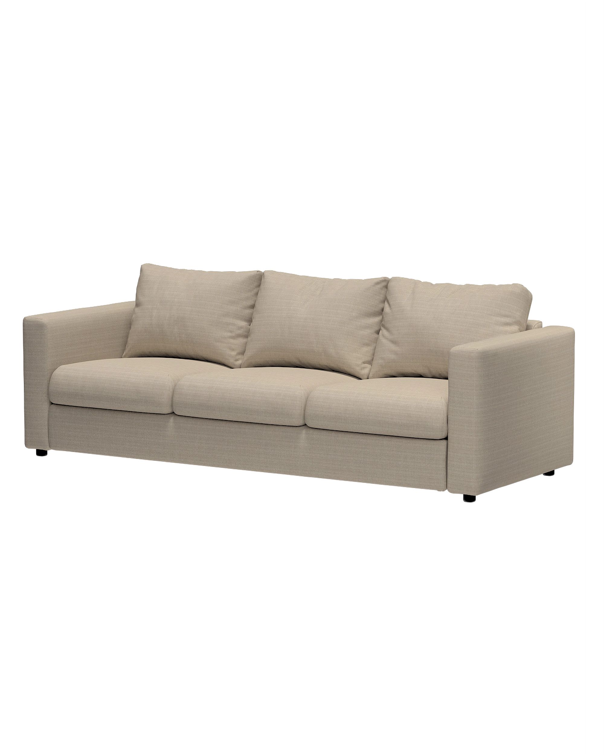 Vimle trekk 3-seters sofa u.armlene farge beige stoff grov (hover)