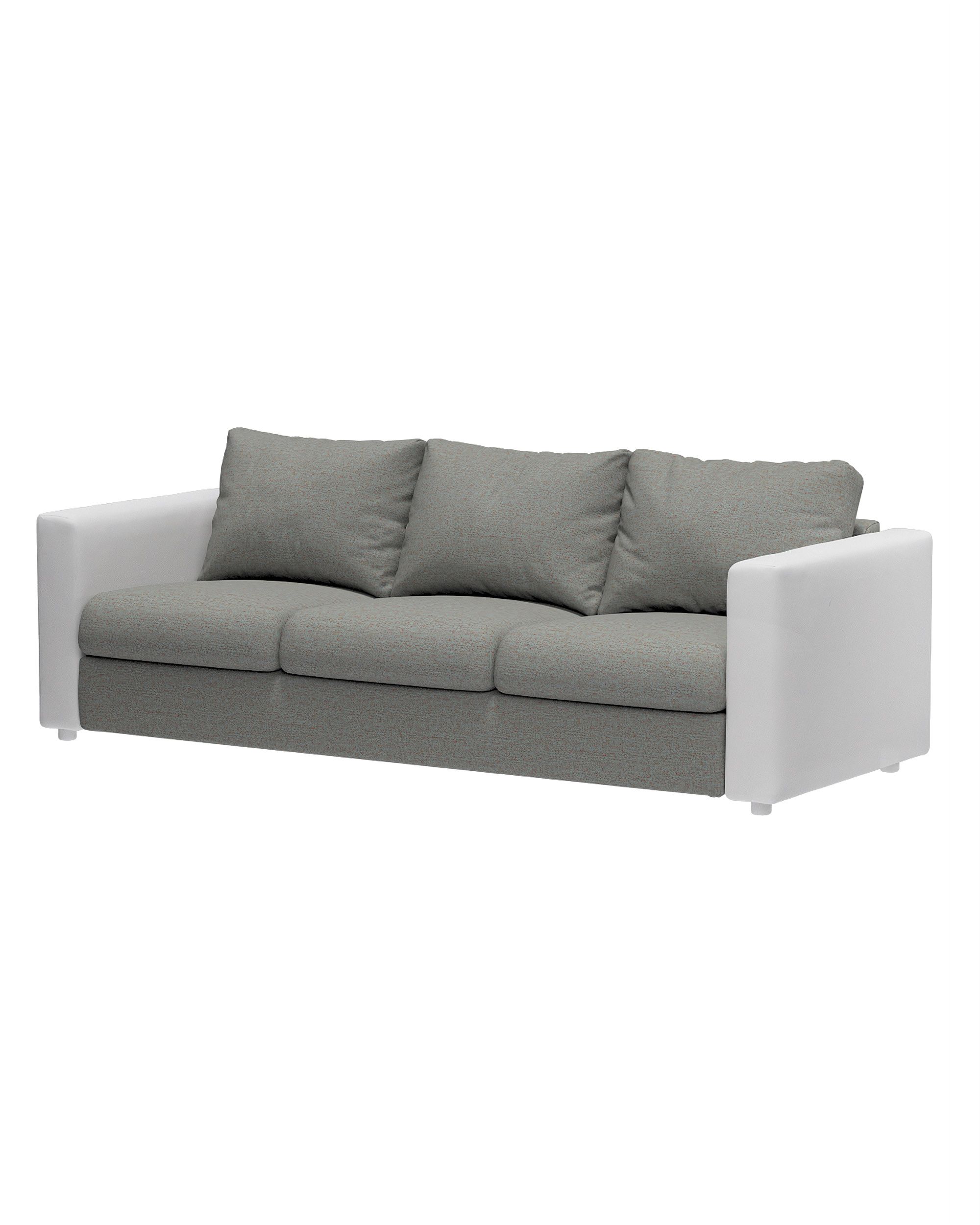 Vimle trekk 3-seters sofa u.armlene farge blå stoff grov