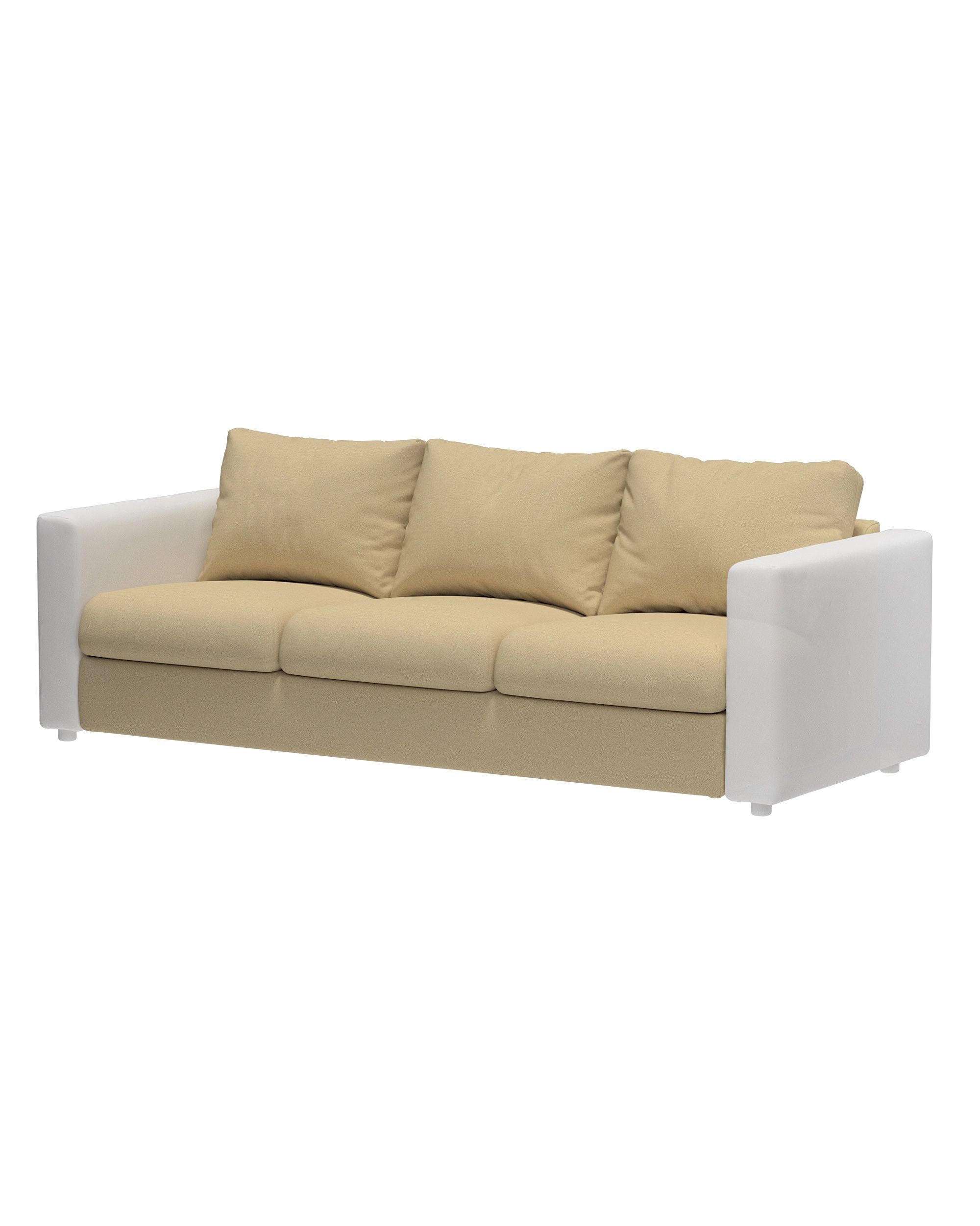 Vimle trekk 3-seters sofa u.armlene farge grønn stoff grov