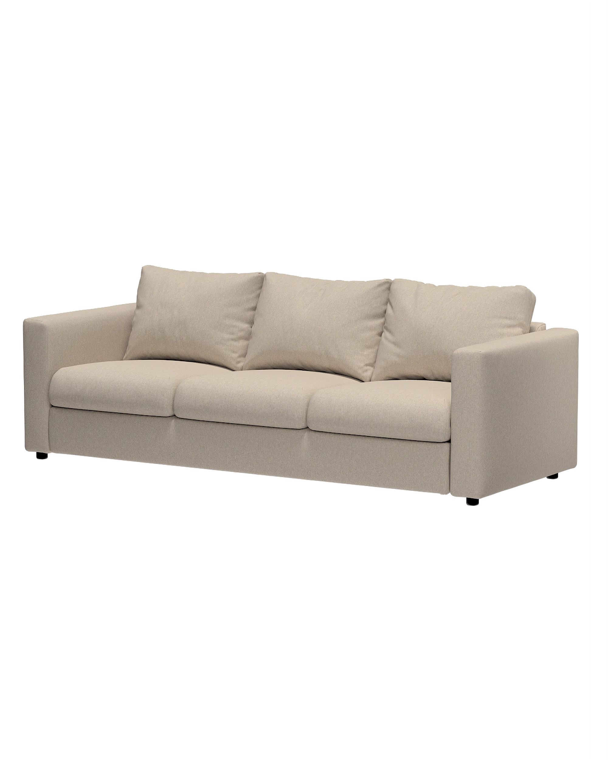 Vimle trekk 3-seters sofa u.armlene farge beige stoff grov (hover)