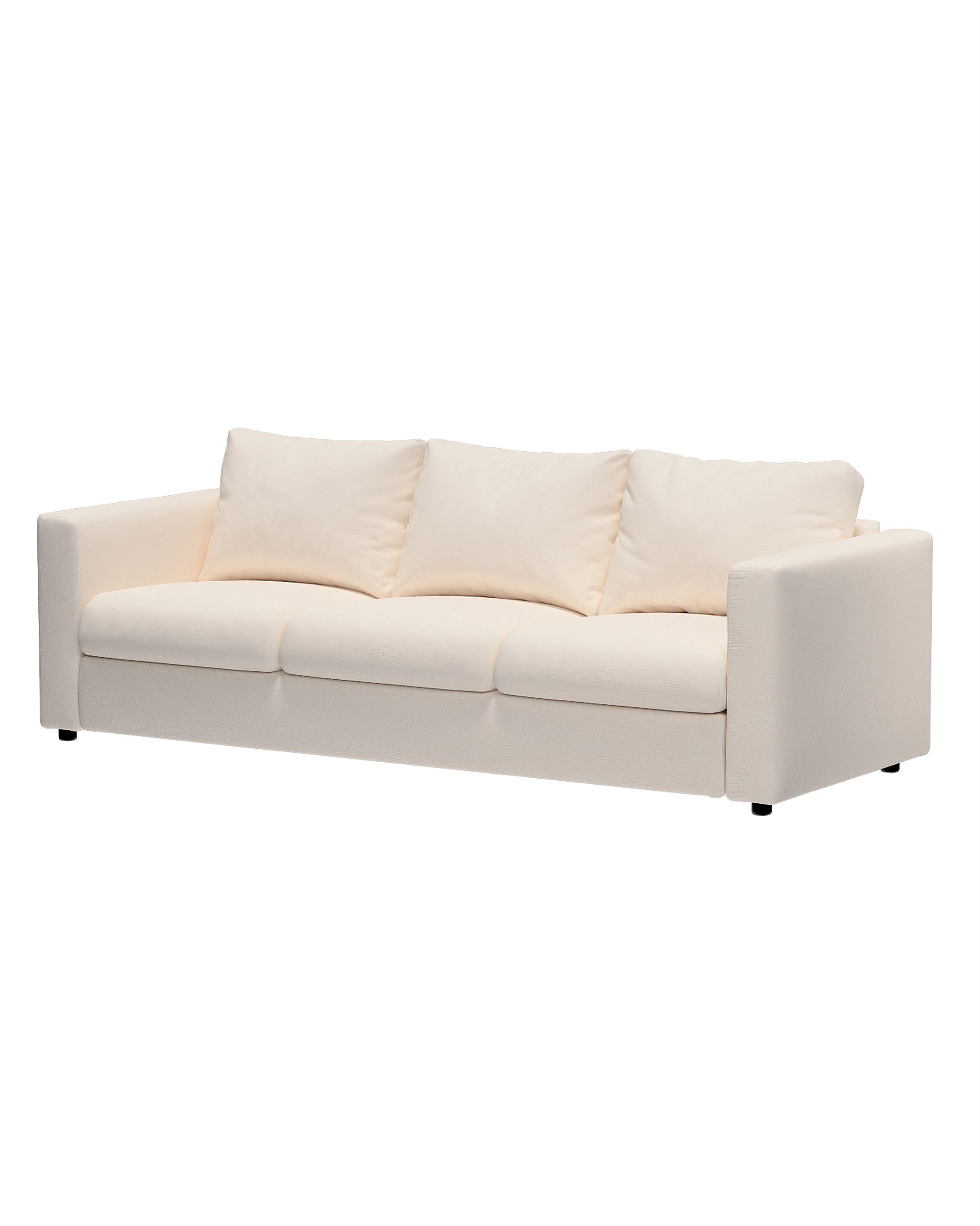 Vimle trekk 3-seters sofa u.armlene farge beige stoff grov (hover)