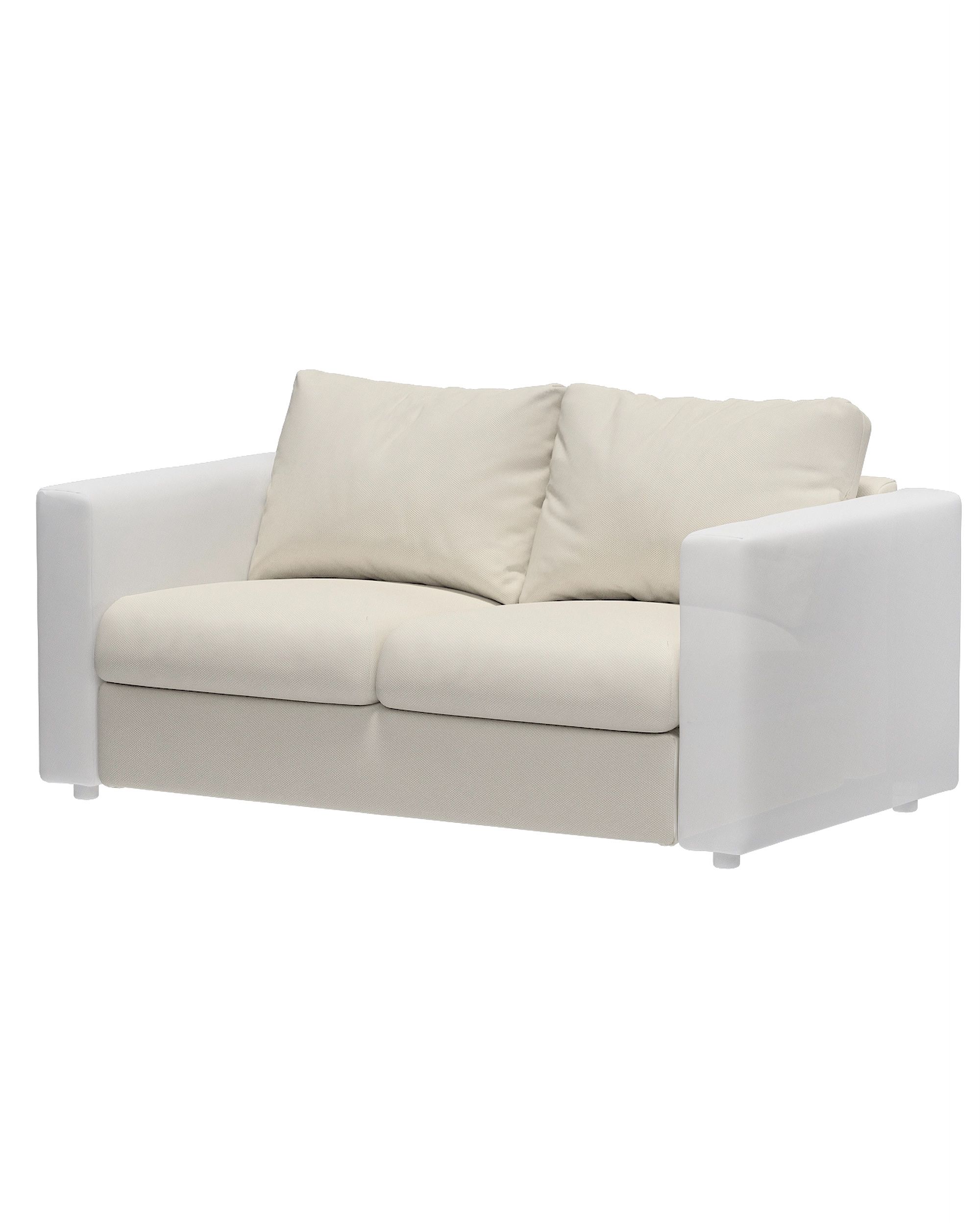 Vimle trekk 2-seters sofa u.armlene farge grå stoff grov