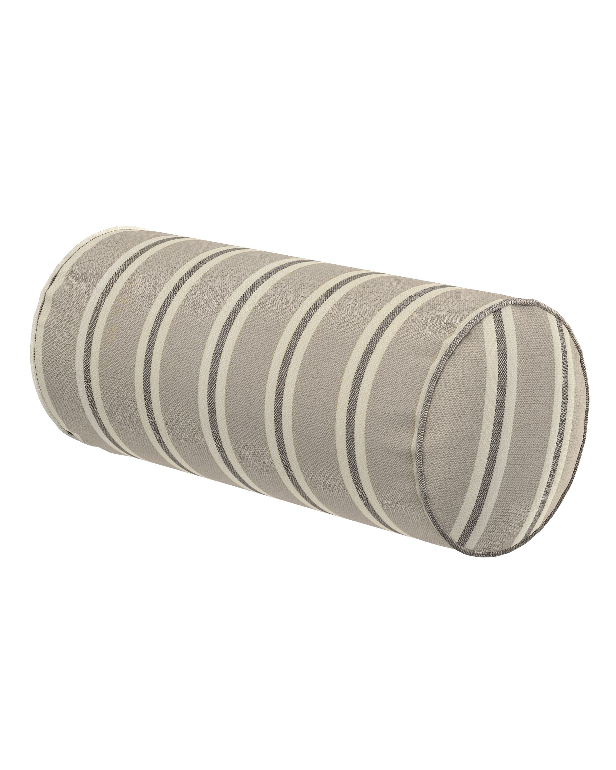 Sylinderpute farge beige stoff grov, mønstret
