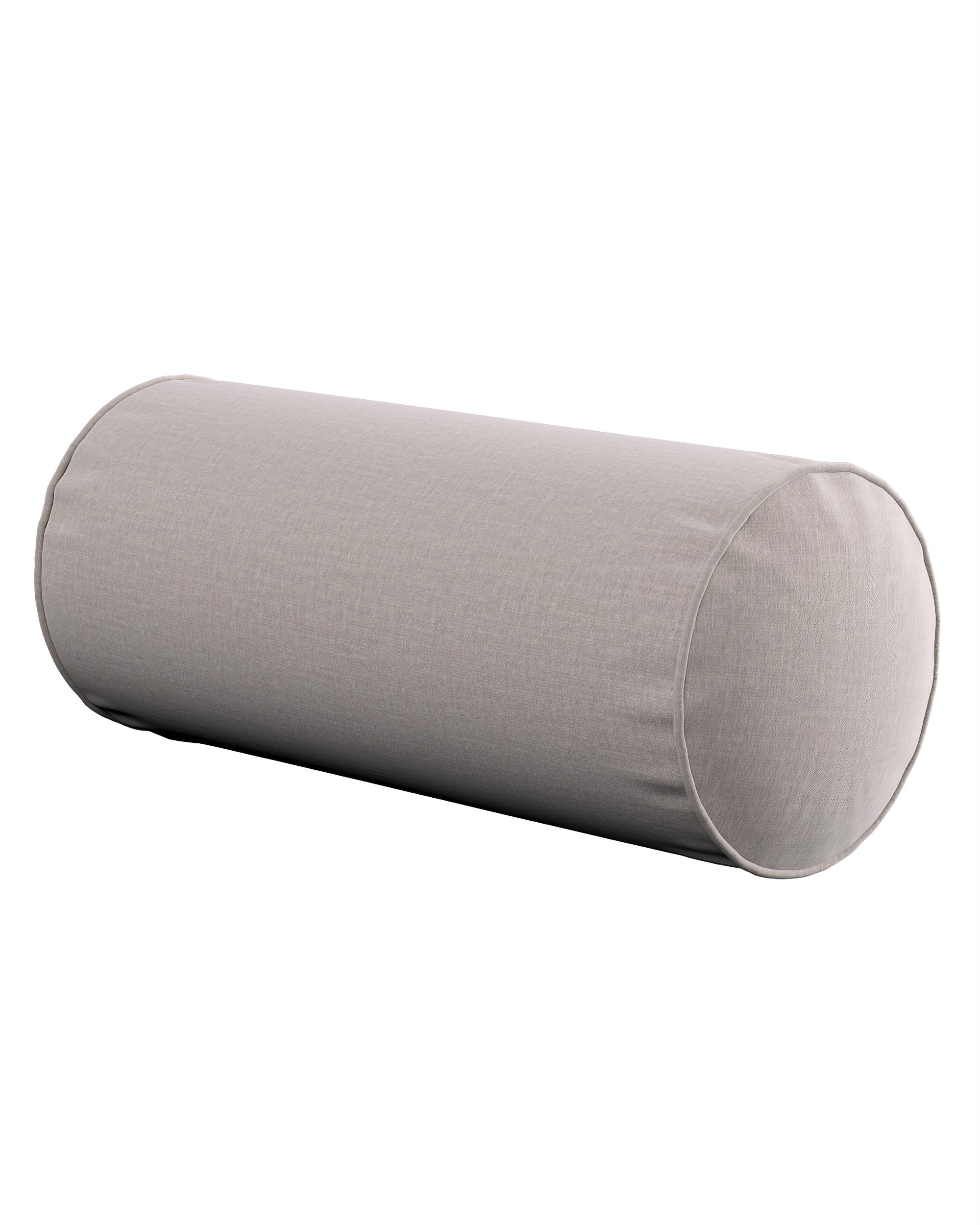 Sylinderpute farge beige stoff velur