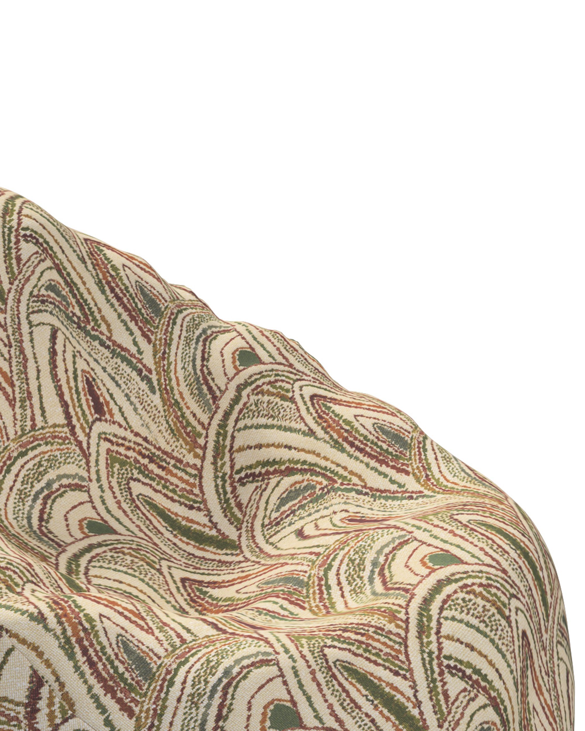 Sekkestol farge flerfarget stoff grov, mønstret (hover)