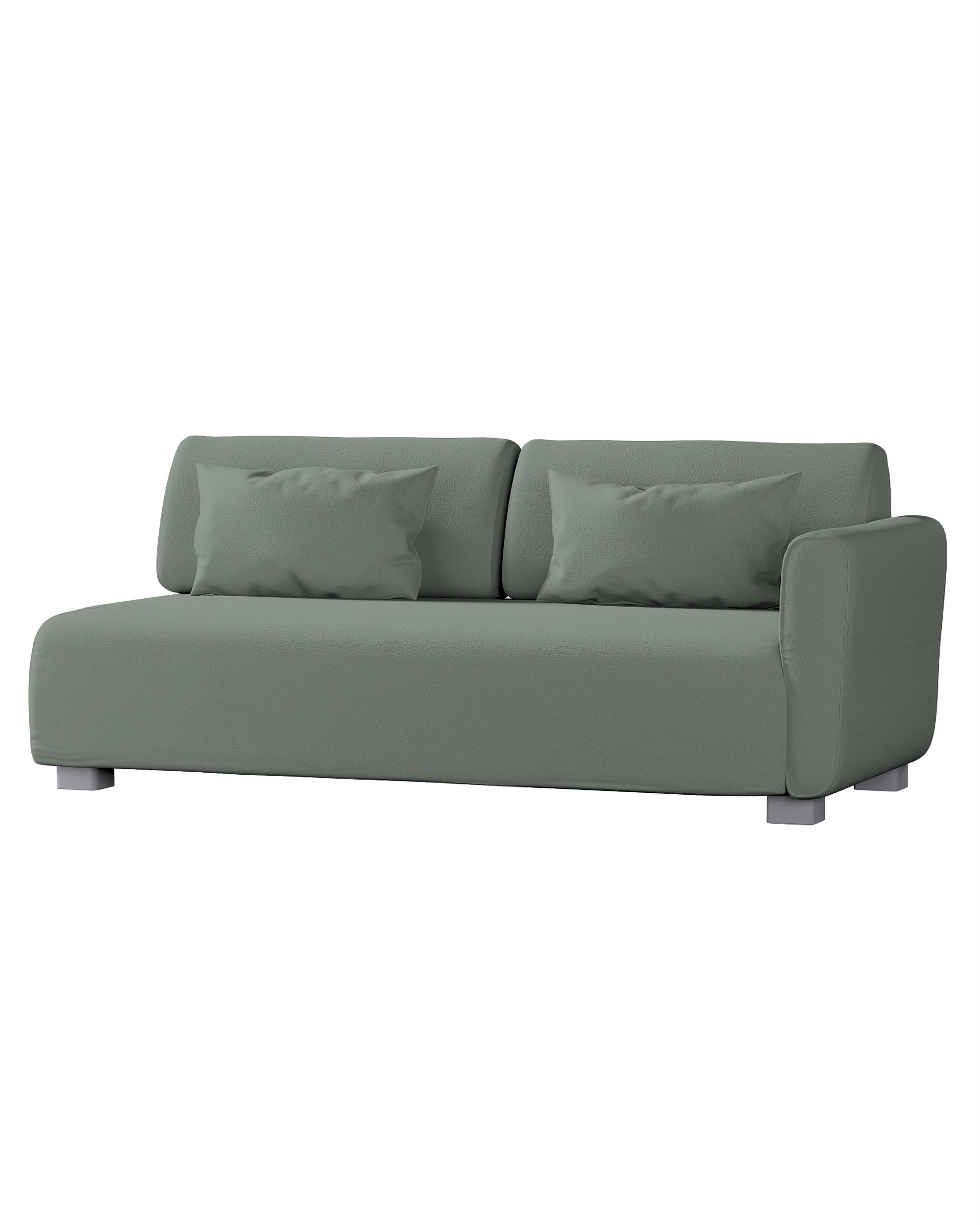 IKEA Mysinge 2 sæder med 1 armlæn farge grønn stoff grov