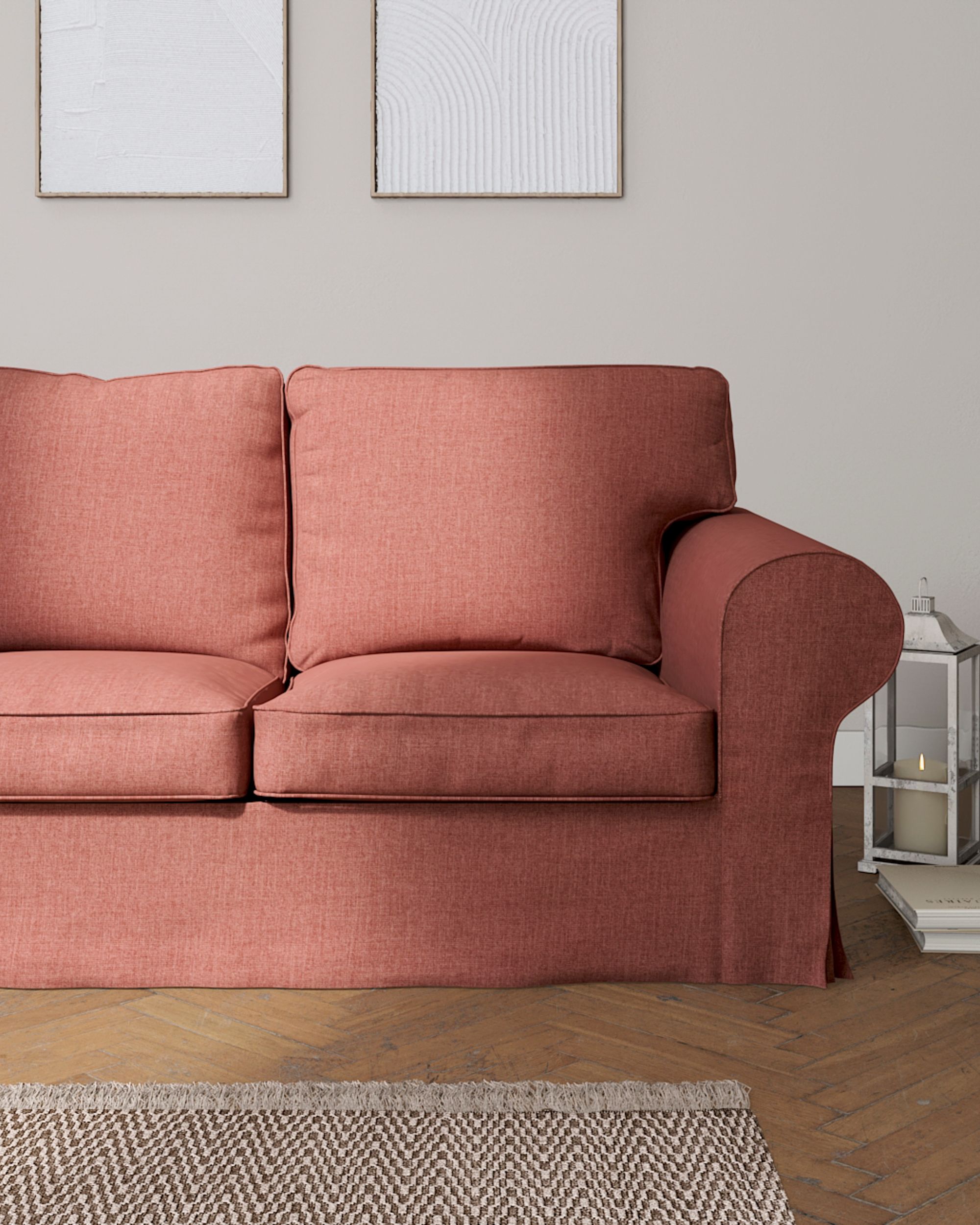 Ektorp trekk 3 seter sovesofa uten boks farge brub stoff grov (hover)