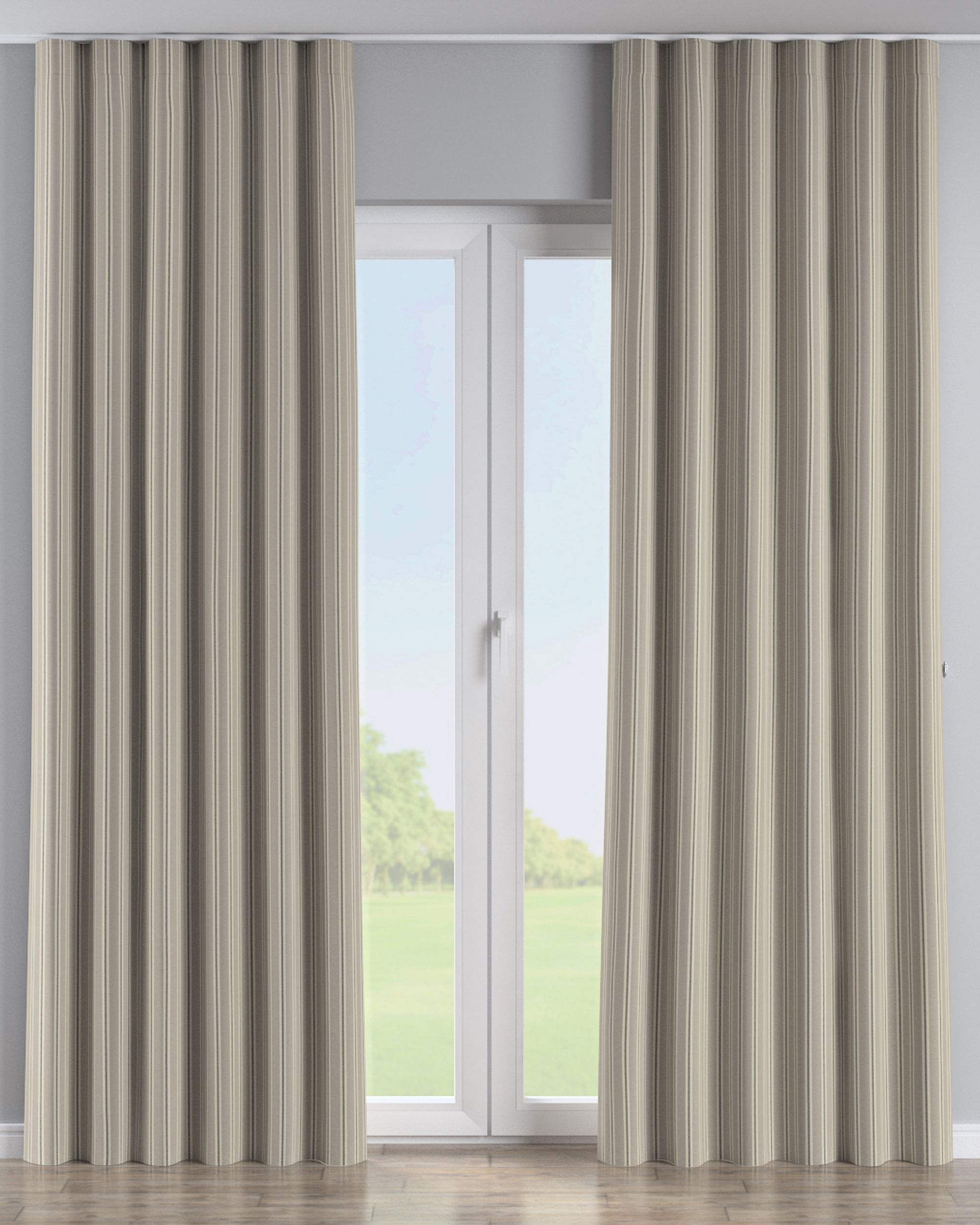Wave-Gardin 1 stk. farge beige stoff grov, mønstret