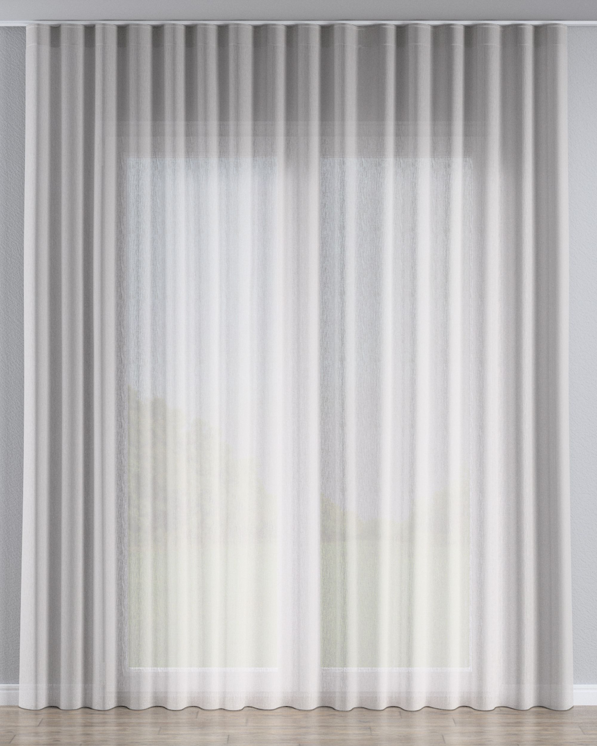 Dag Wave-Gardin 1 stk. farge beige stoff lysgjennomtrengende, grov