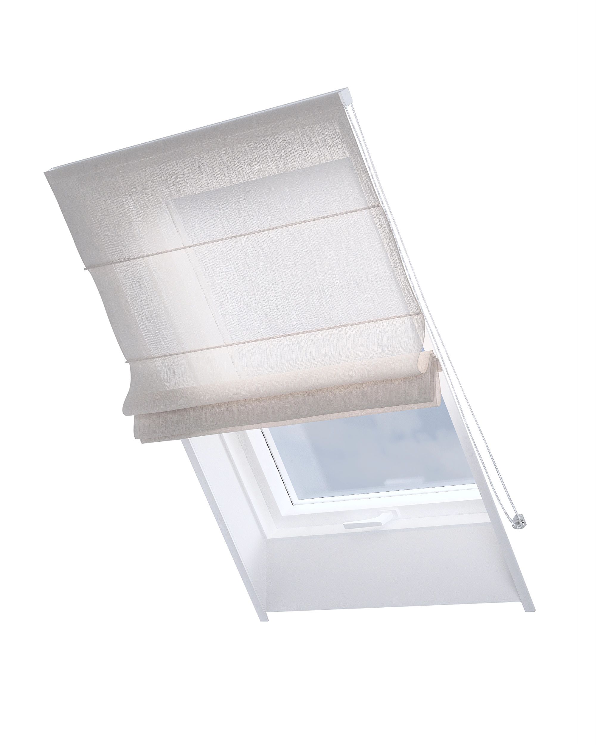 Liftgardin Rimini Til takvinduer farge beige stoff lysgjennomtrengende, grov