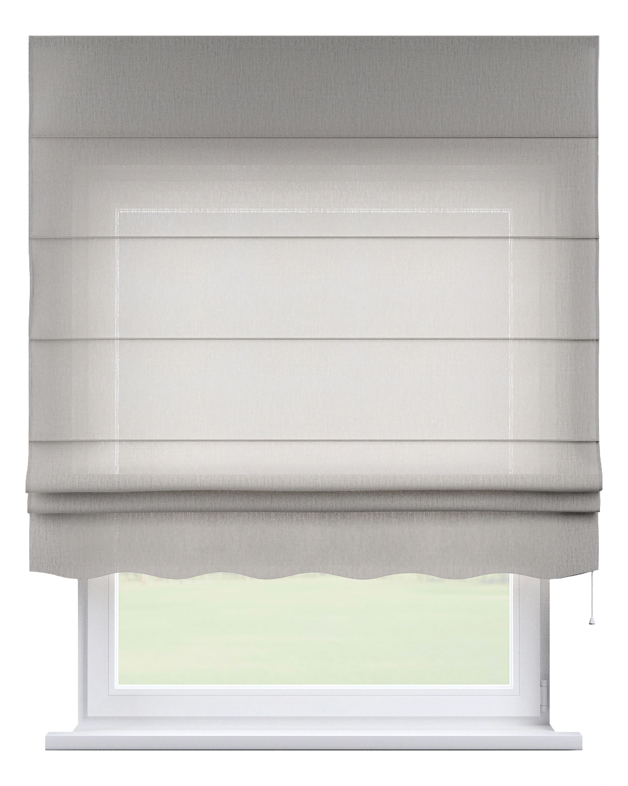 Liftgardin Firenze Med bølget kappe farge beige stoff lysgjennomtrengende, grov