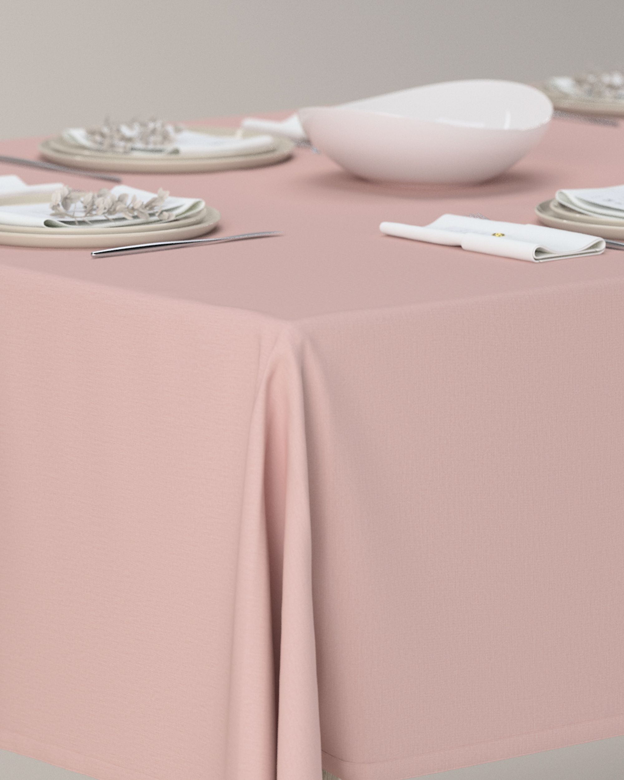 Rektangulær bordduk farge pink (hover)