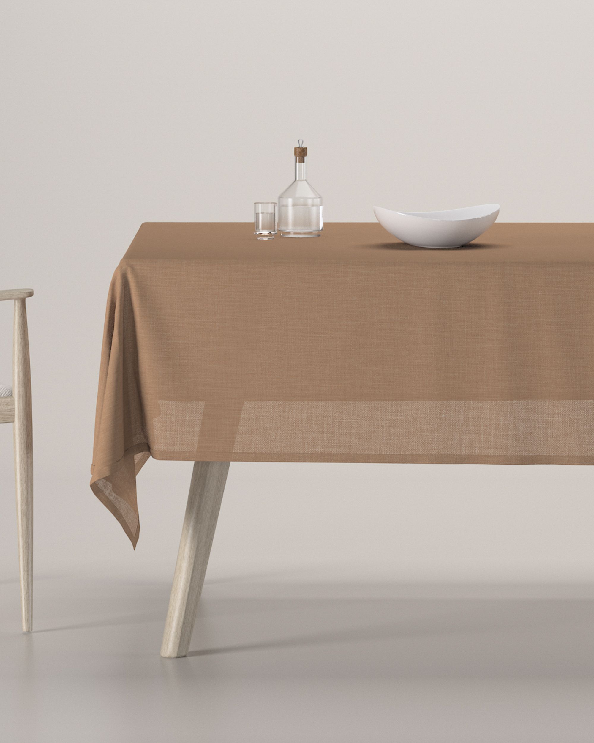 Rektangulær bordduk farge brub stoff grov