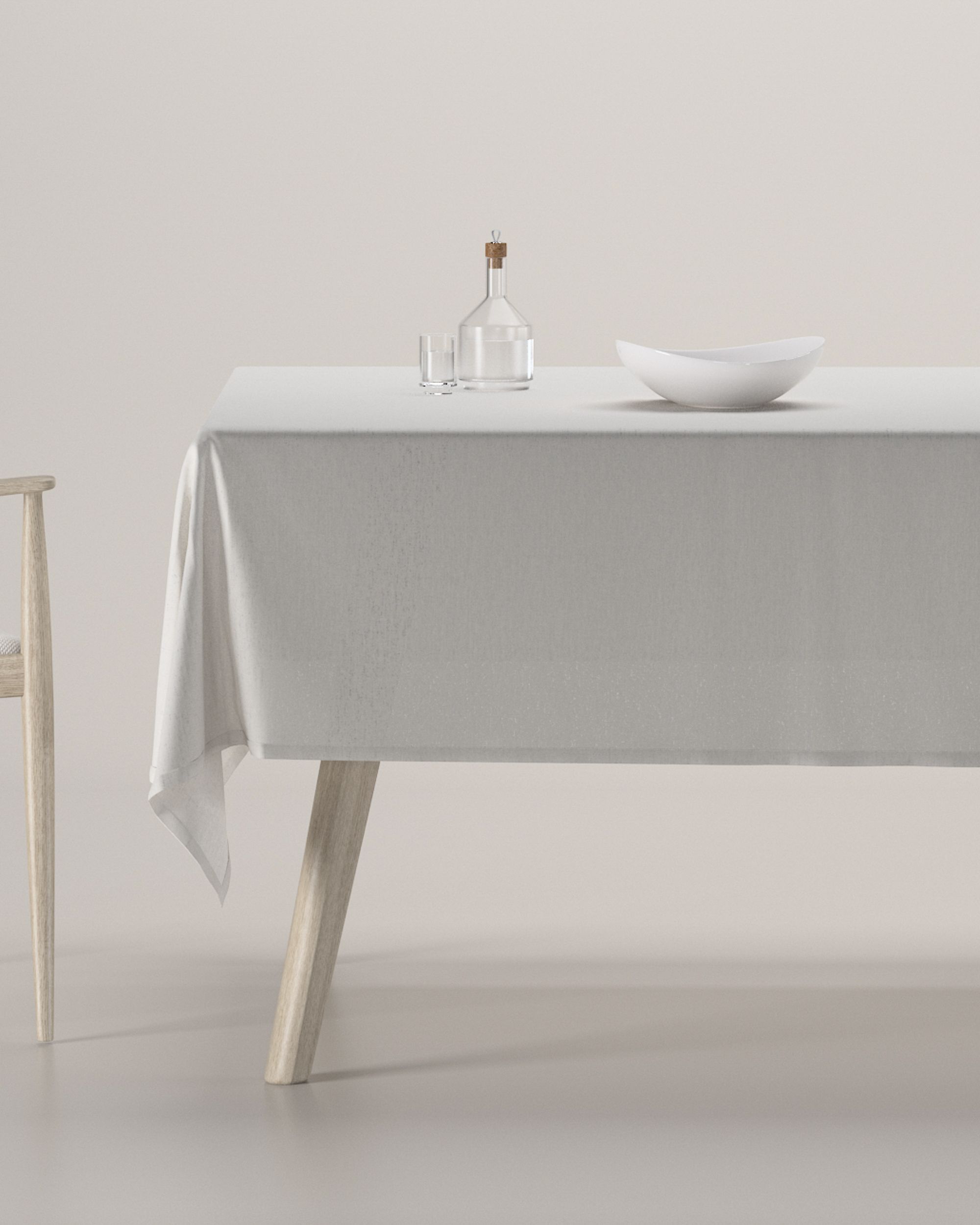 Rektangulær bordduk farge beige