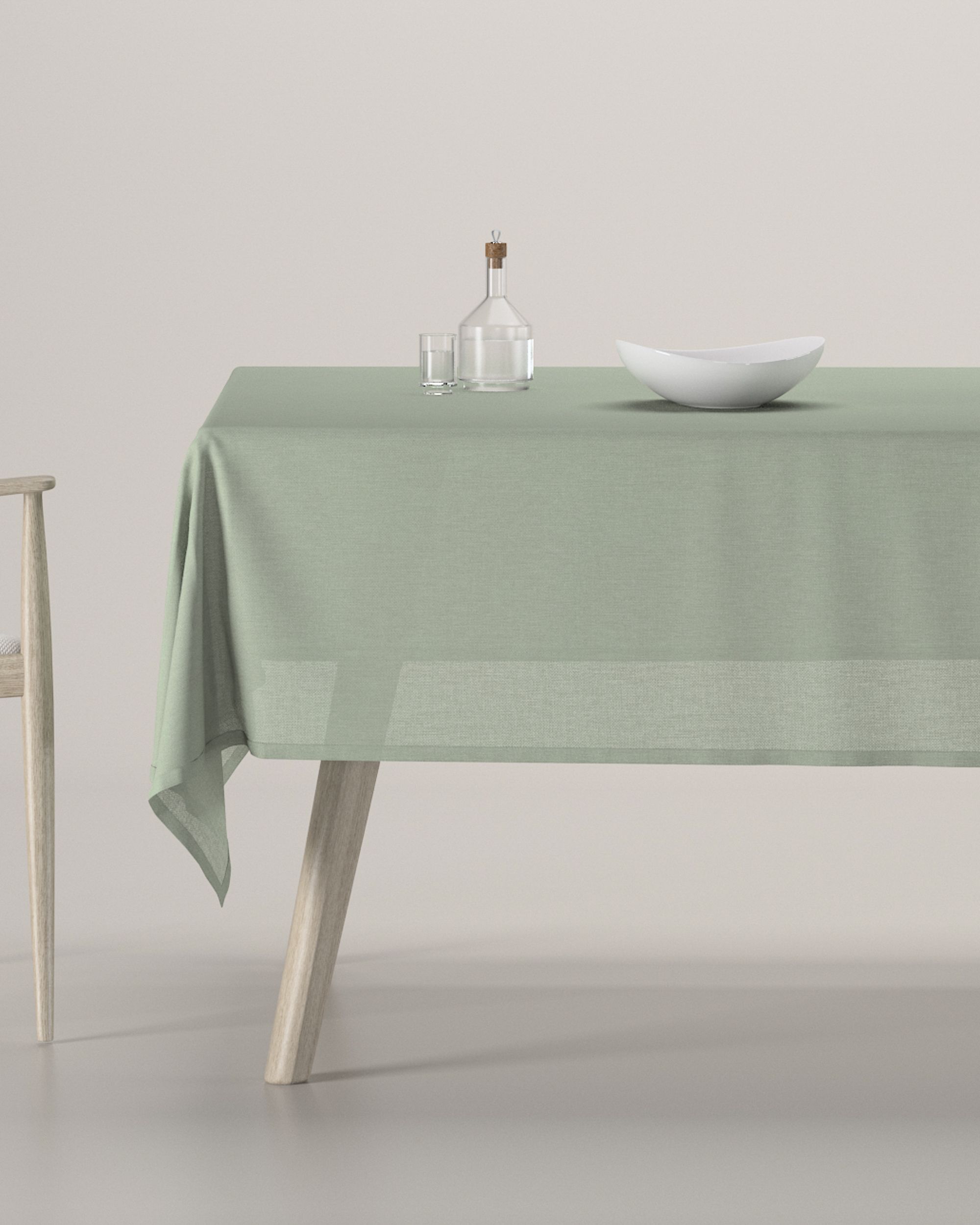 Rektangulær bordduk farge grønn stoff grov