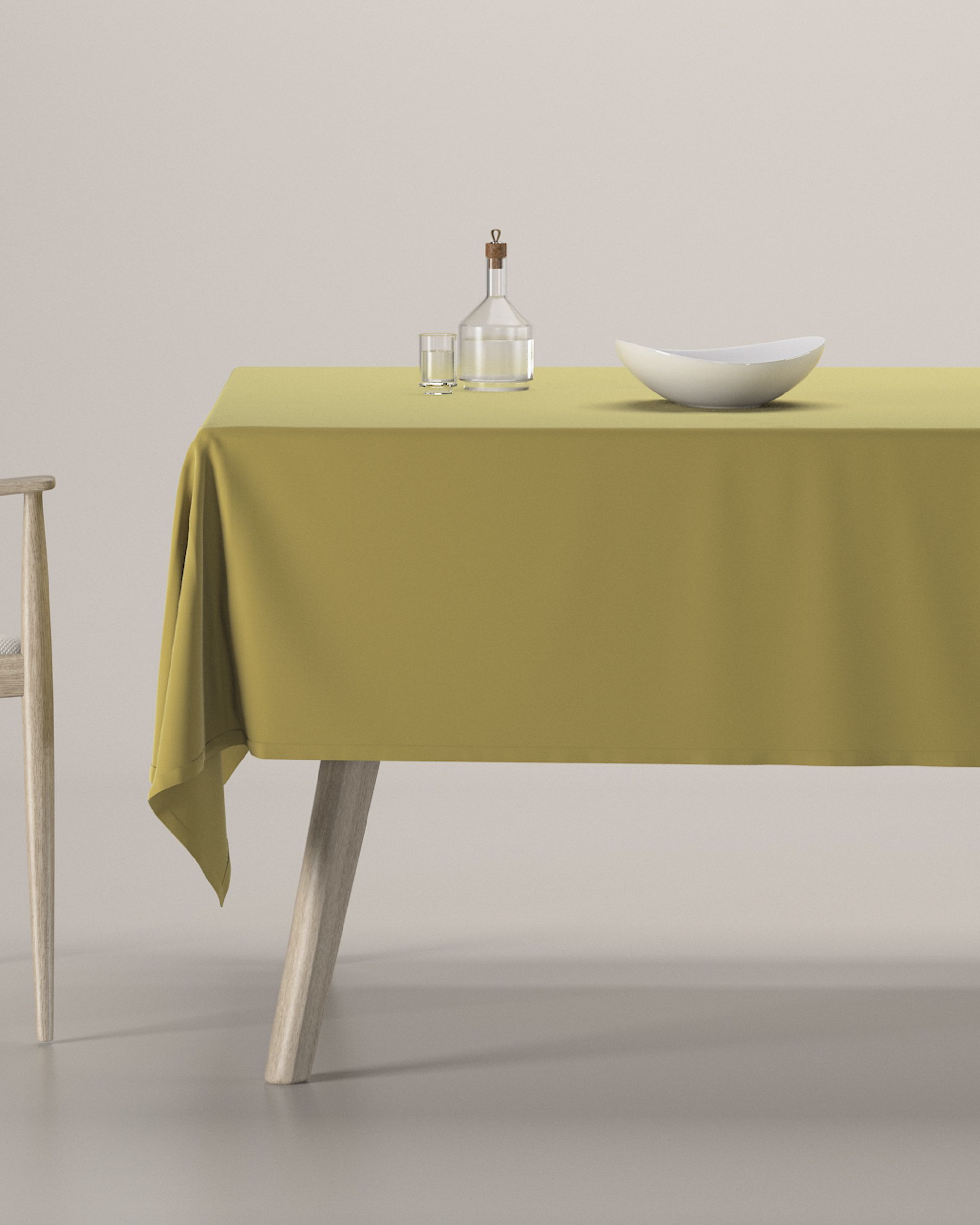 Rektangulær bordduk farge grønn stoff blank, velur