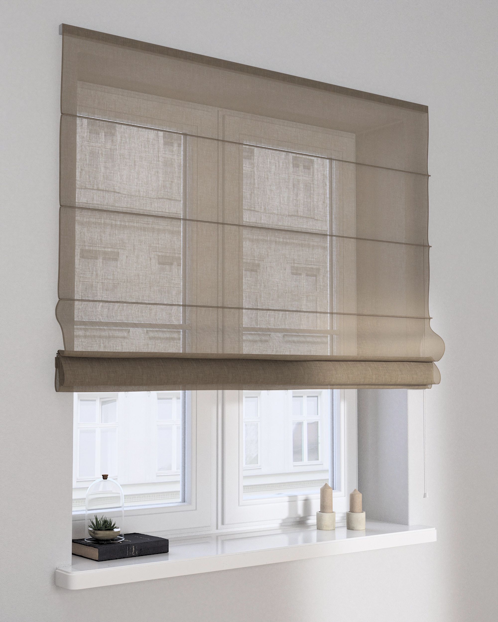 Liftgardin Capri  farge beige stoff grov (hover)