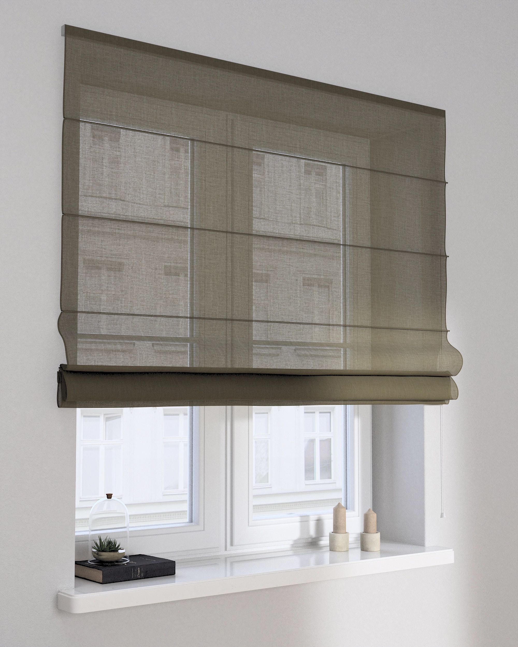 Liftgardin Capri  farge brub stoff grov (hover)