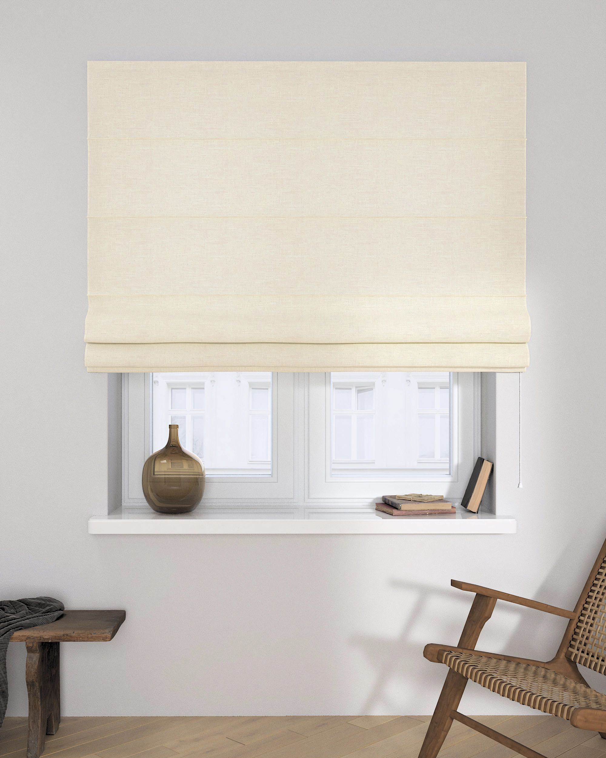 Liftgardin Capri  farge krem stoff grov (hover)