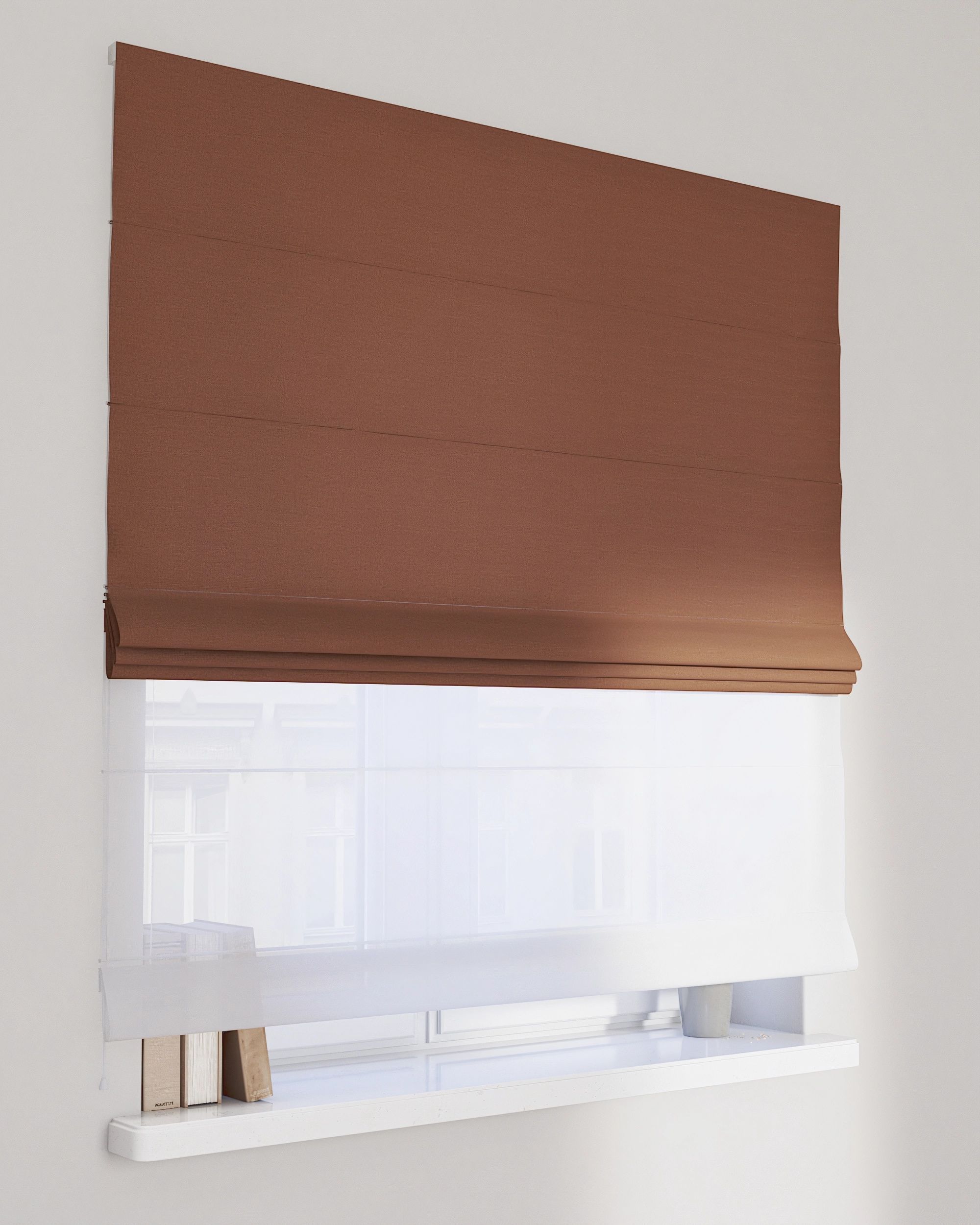 Duo med ensfarvet voile farge brub