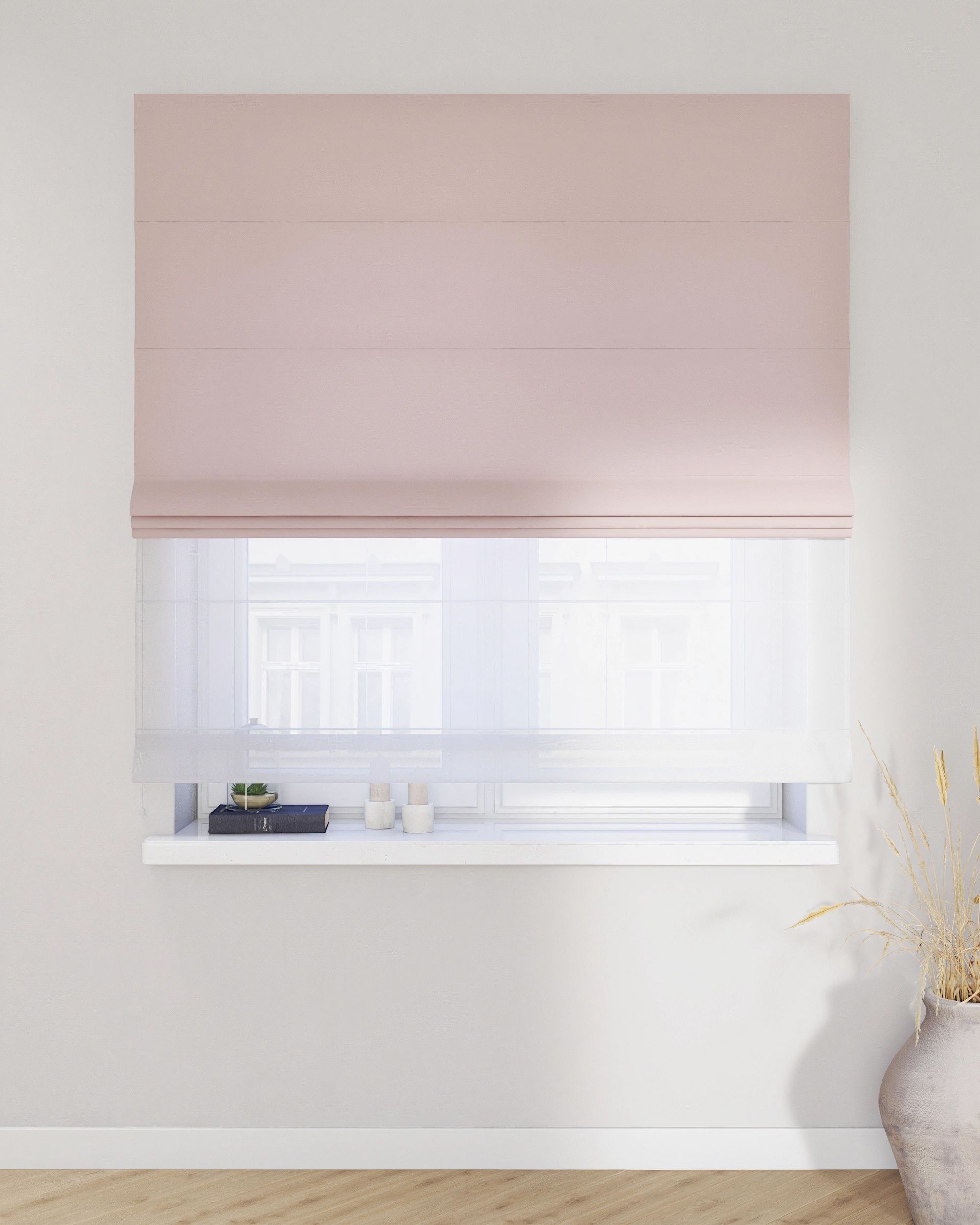 Duo med ensfarvet voile farge pink (hover)