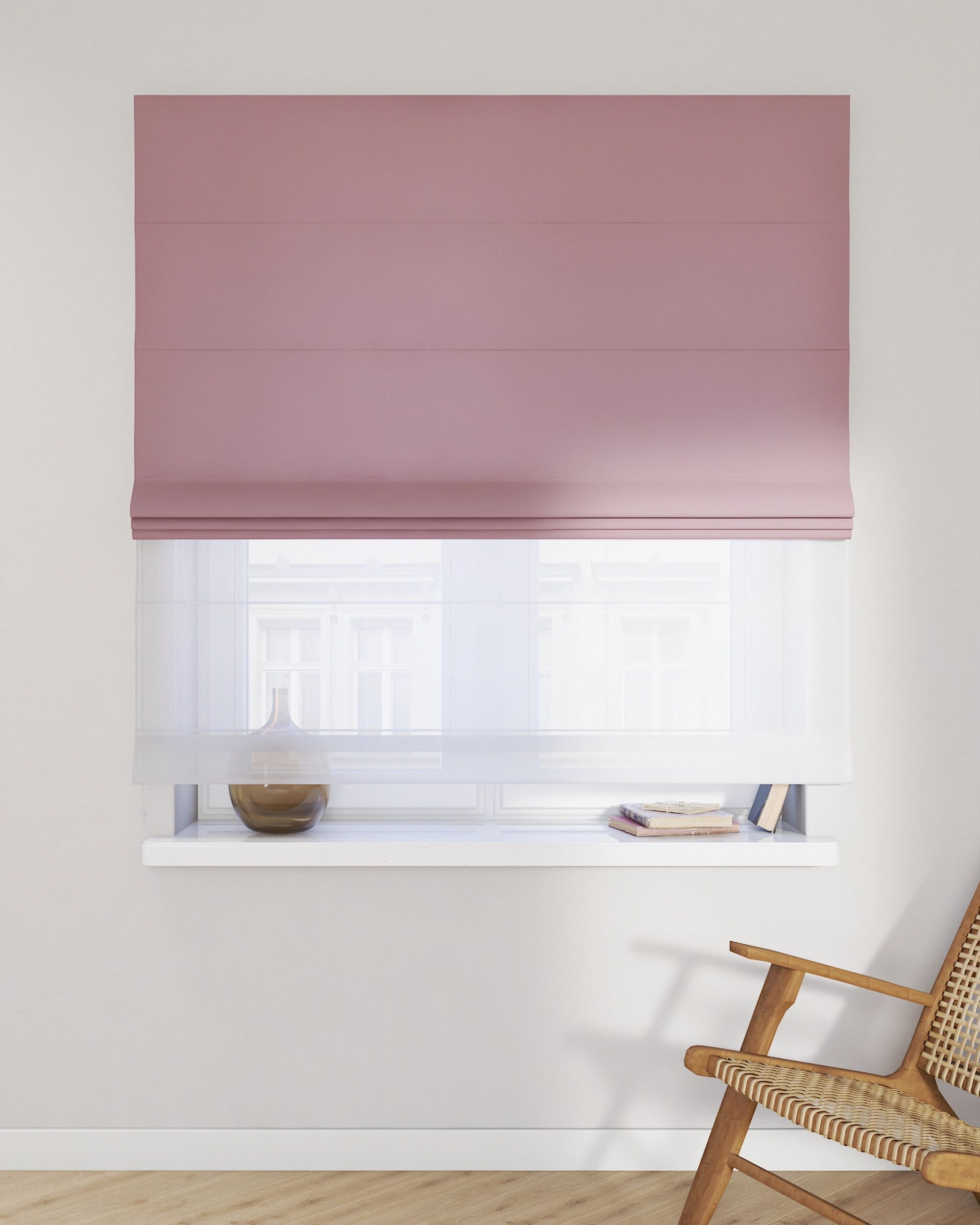 Duo med ensfarvet voile farge pink (hover)