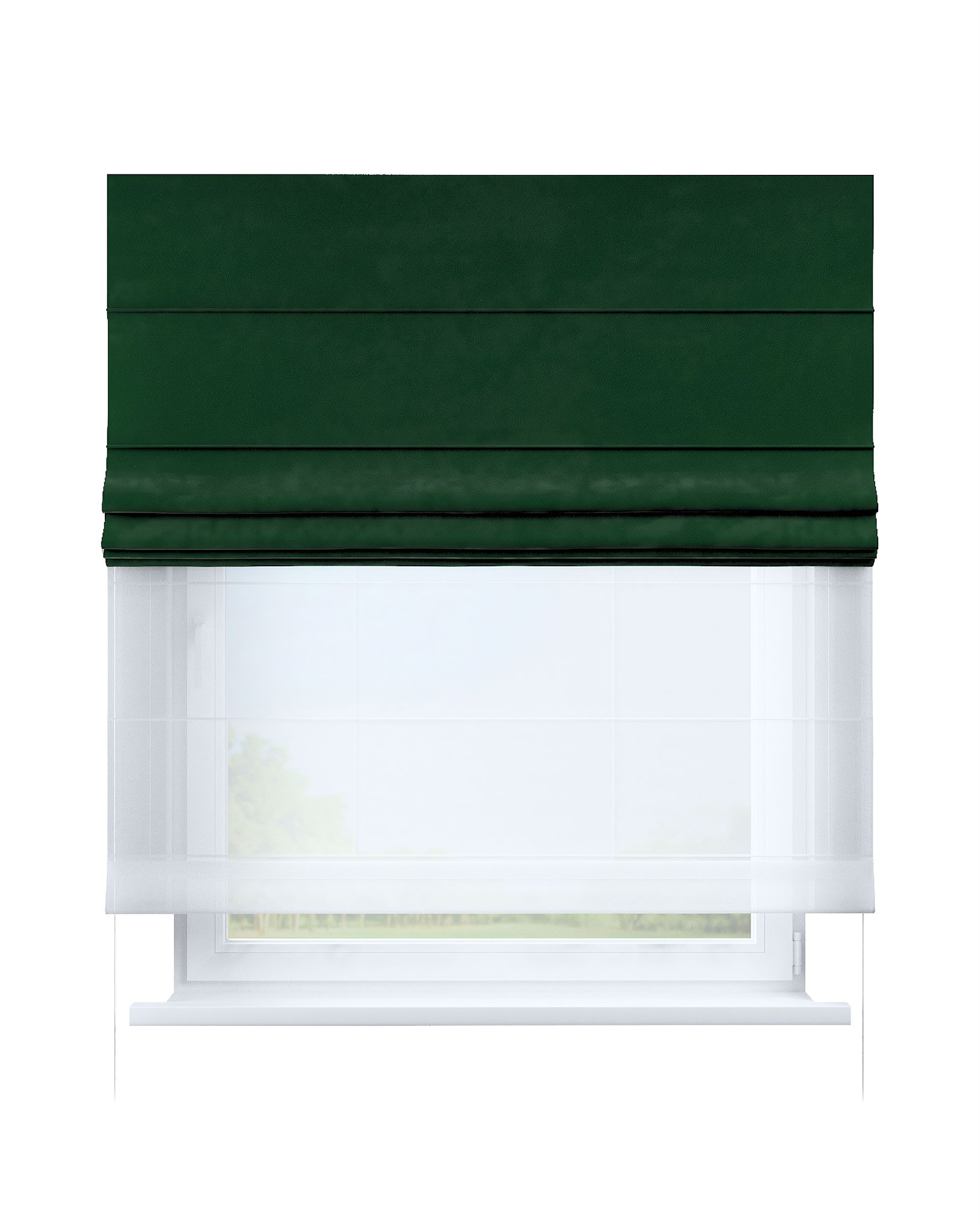 Duo med ensfarvet voile farge grønn stoff blank, velur