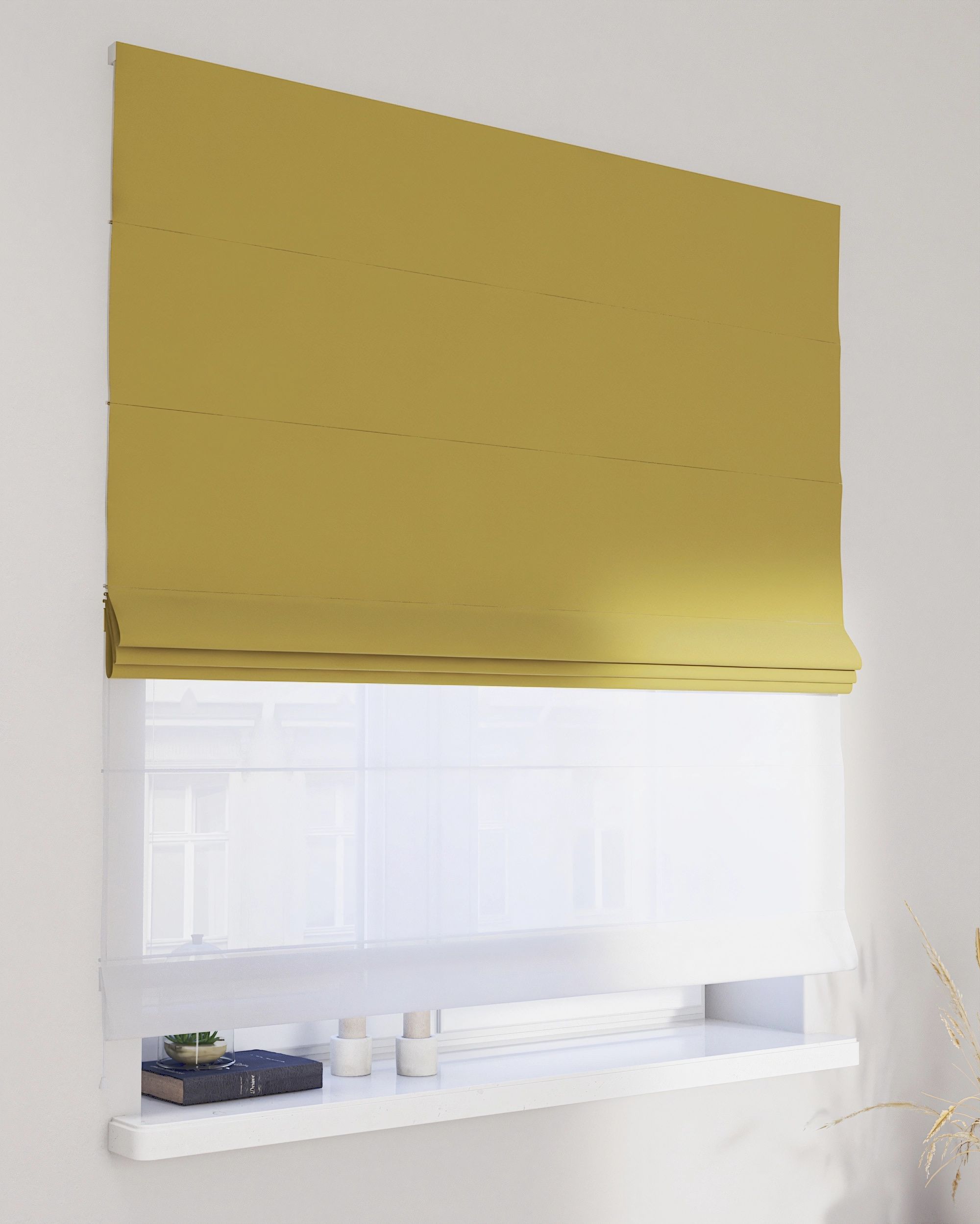 Duo med ensfarvet voile farge grønn stoff blank, velur