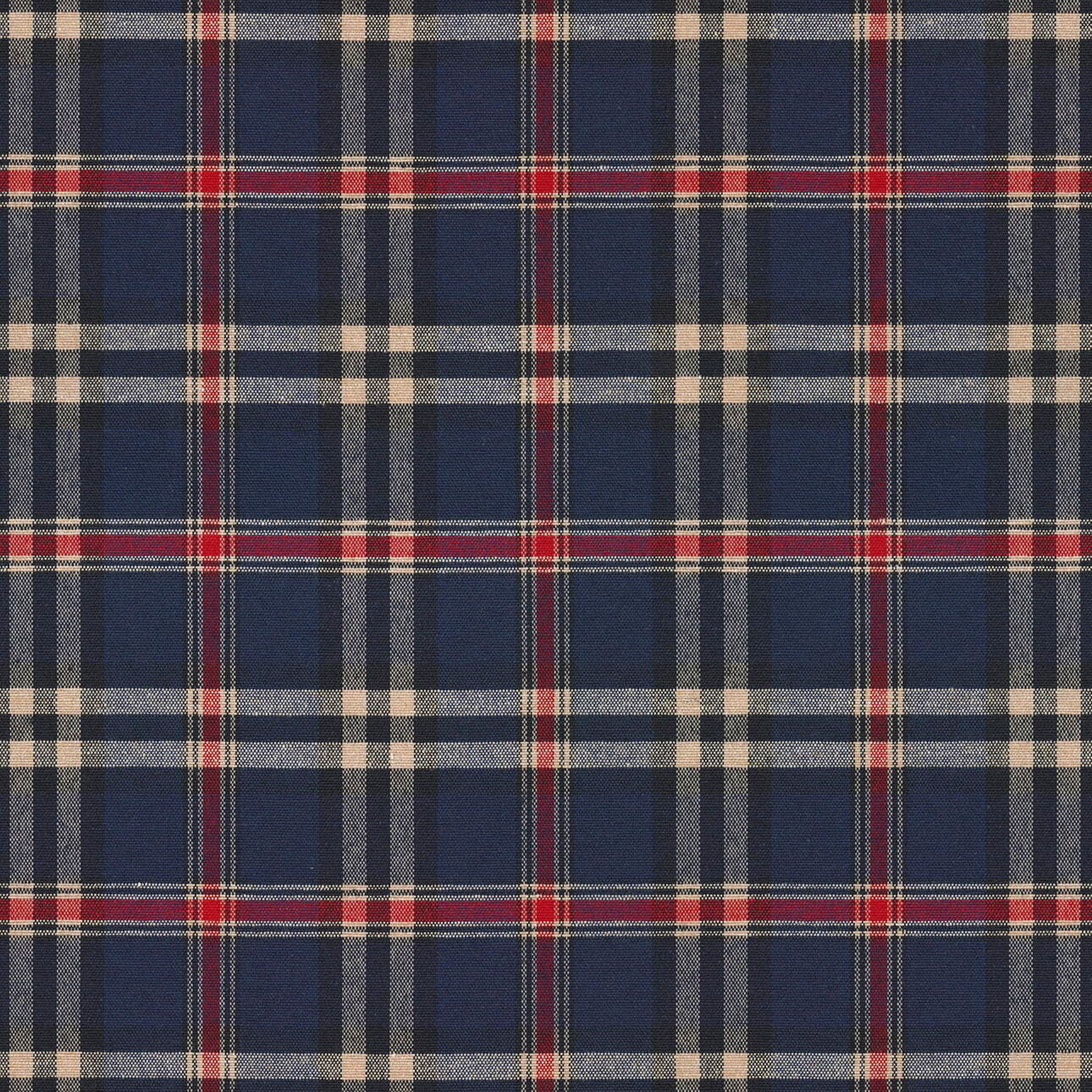 Quadro 142-68 marineblå og rød rutet