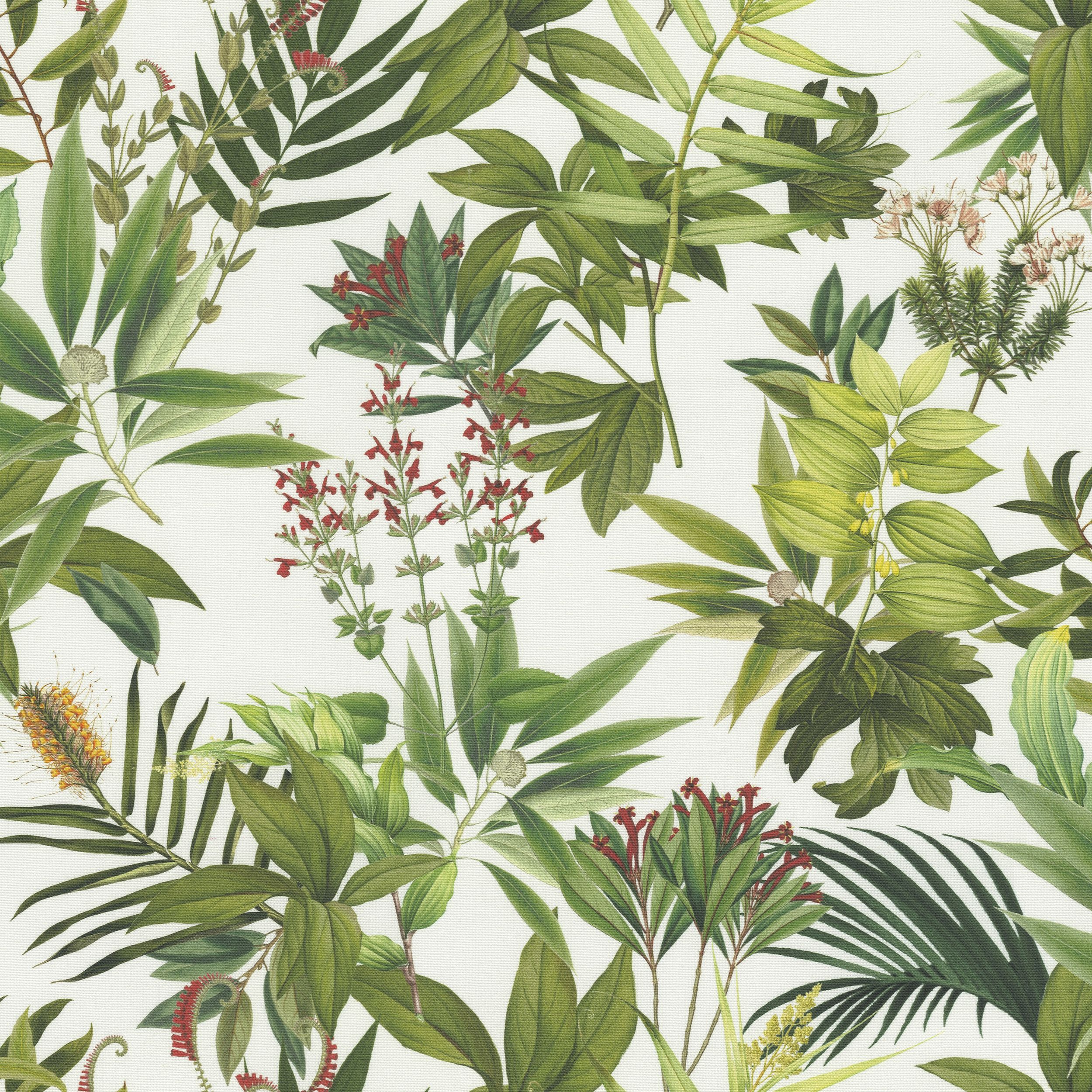 Flowers 143-69 naturhvit med print