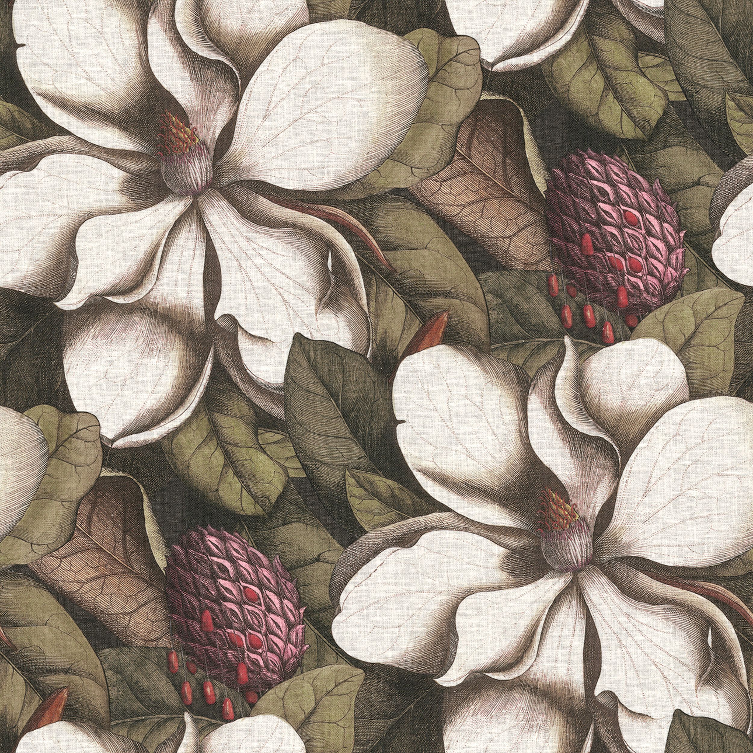 Gardenia 144-24 armygrønn med print
