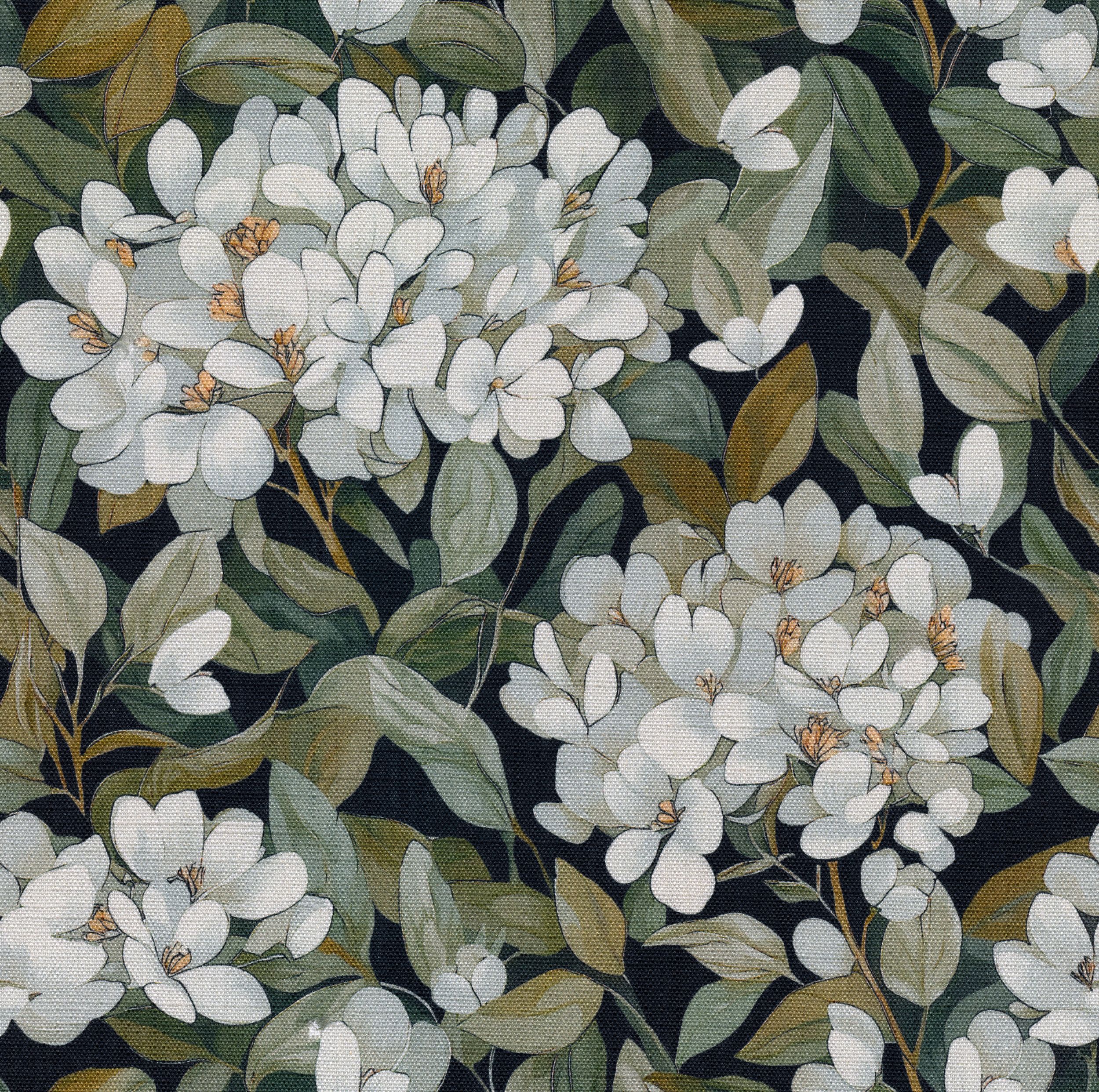 Botanic Viscose 145-19 naturhvit med print