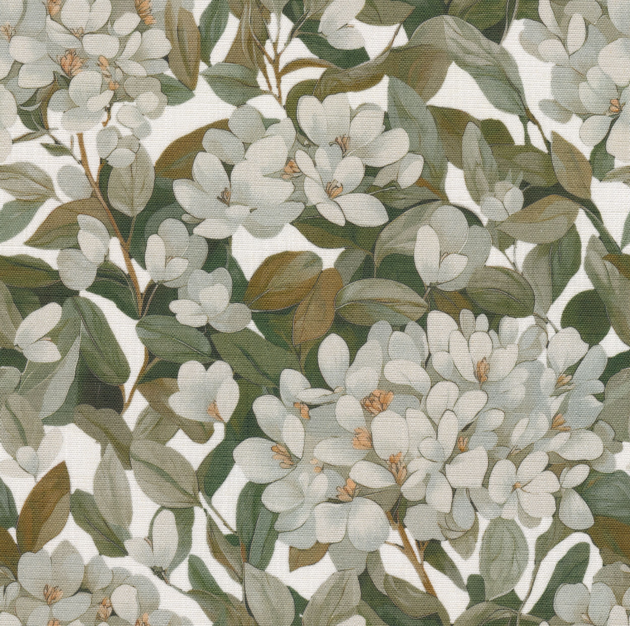 Botanic Viscose 145-20 naturhvit med print